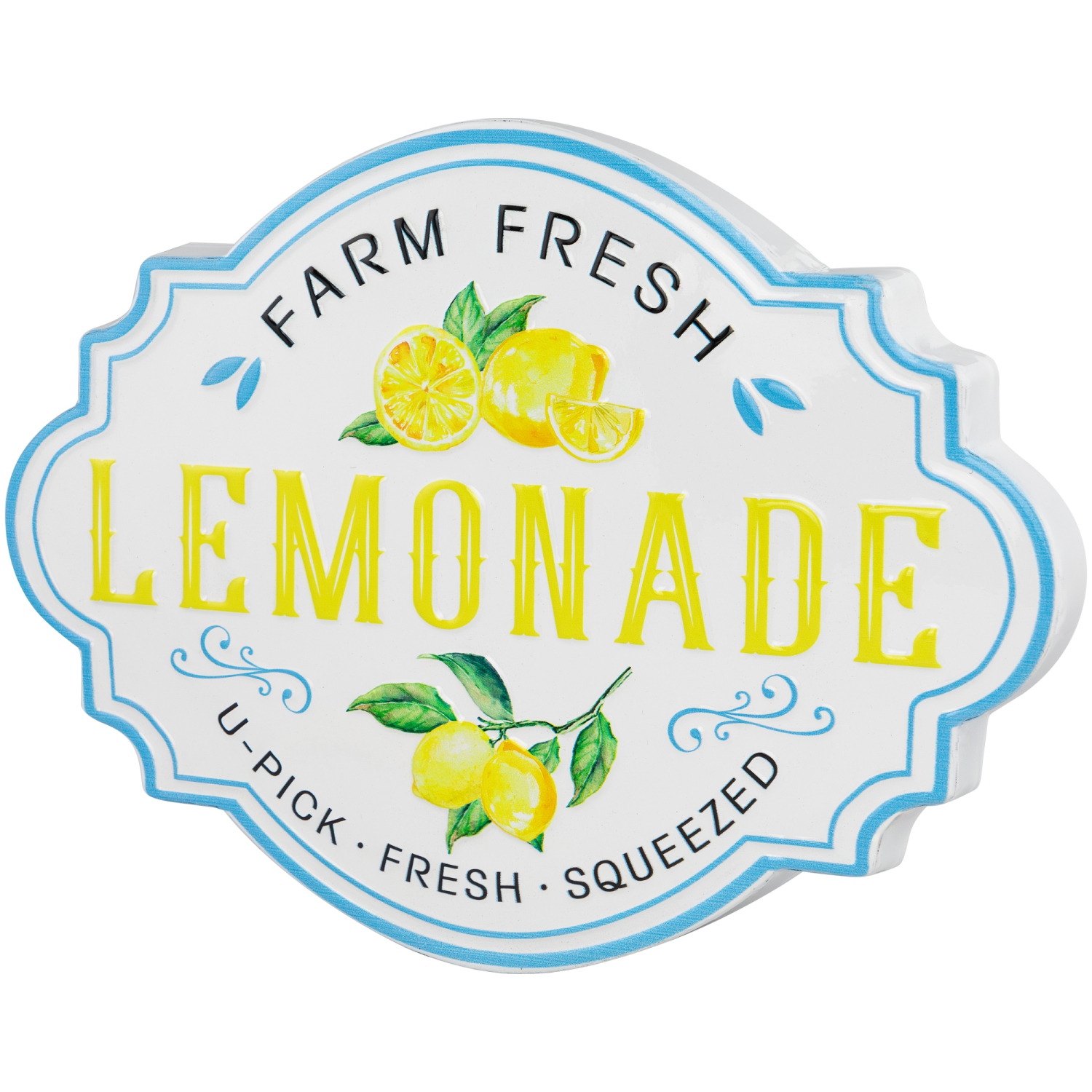 Farm Fresh Lemonade Metal Wall SIgn - 15"