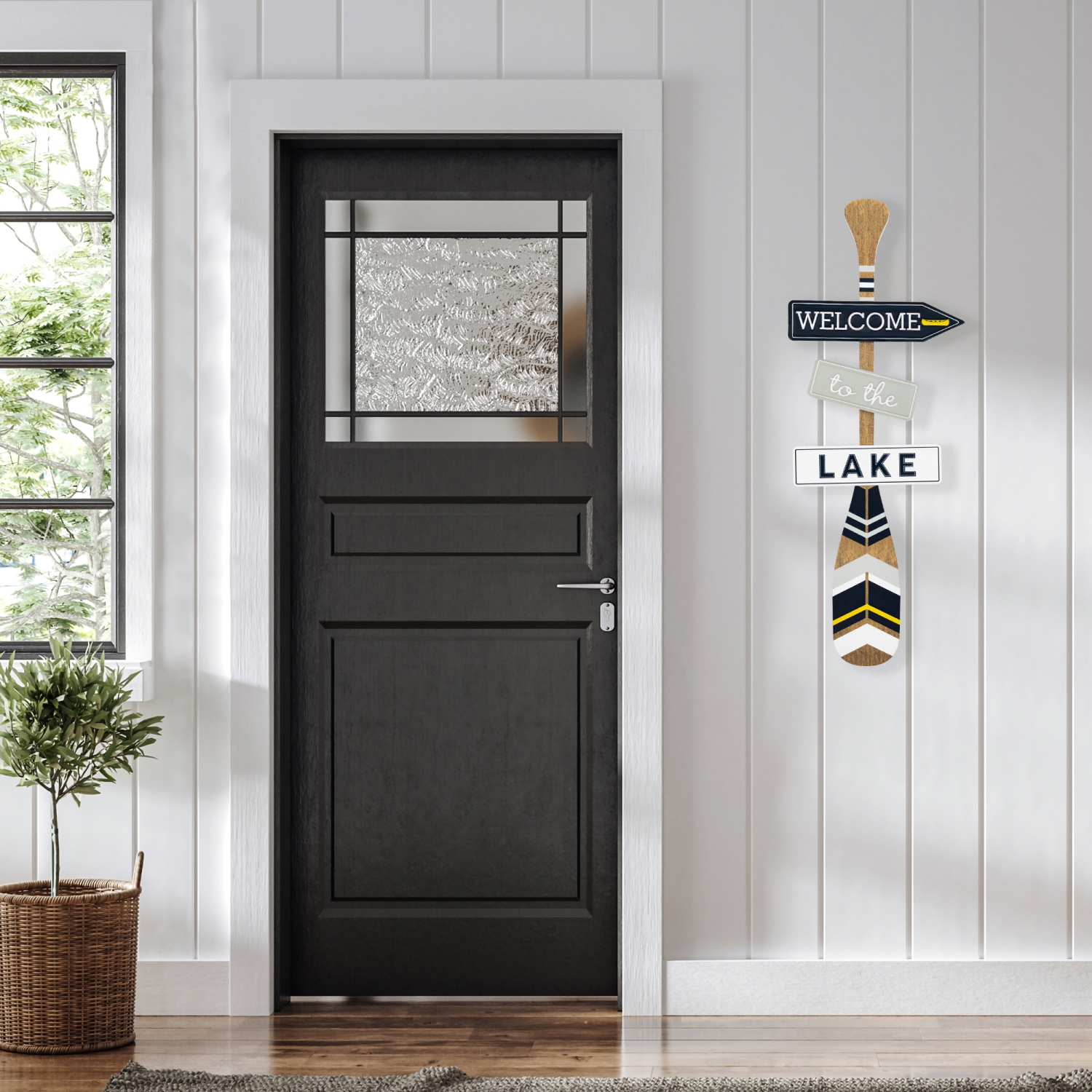 Affiche murale en forme de pagaie Welcome to the Lake – 31,5 po