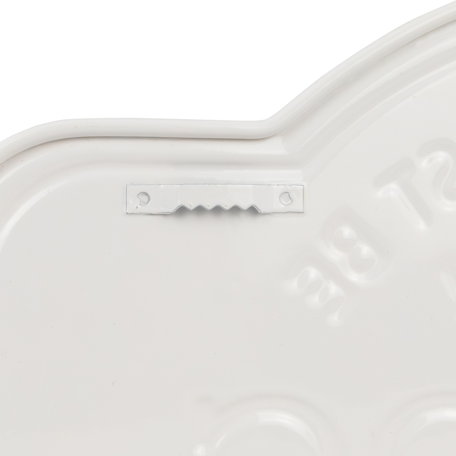 Affiche murale en métal approuvée par le chien, 13,75 po, noir et blanc