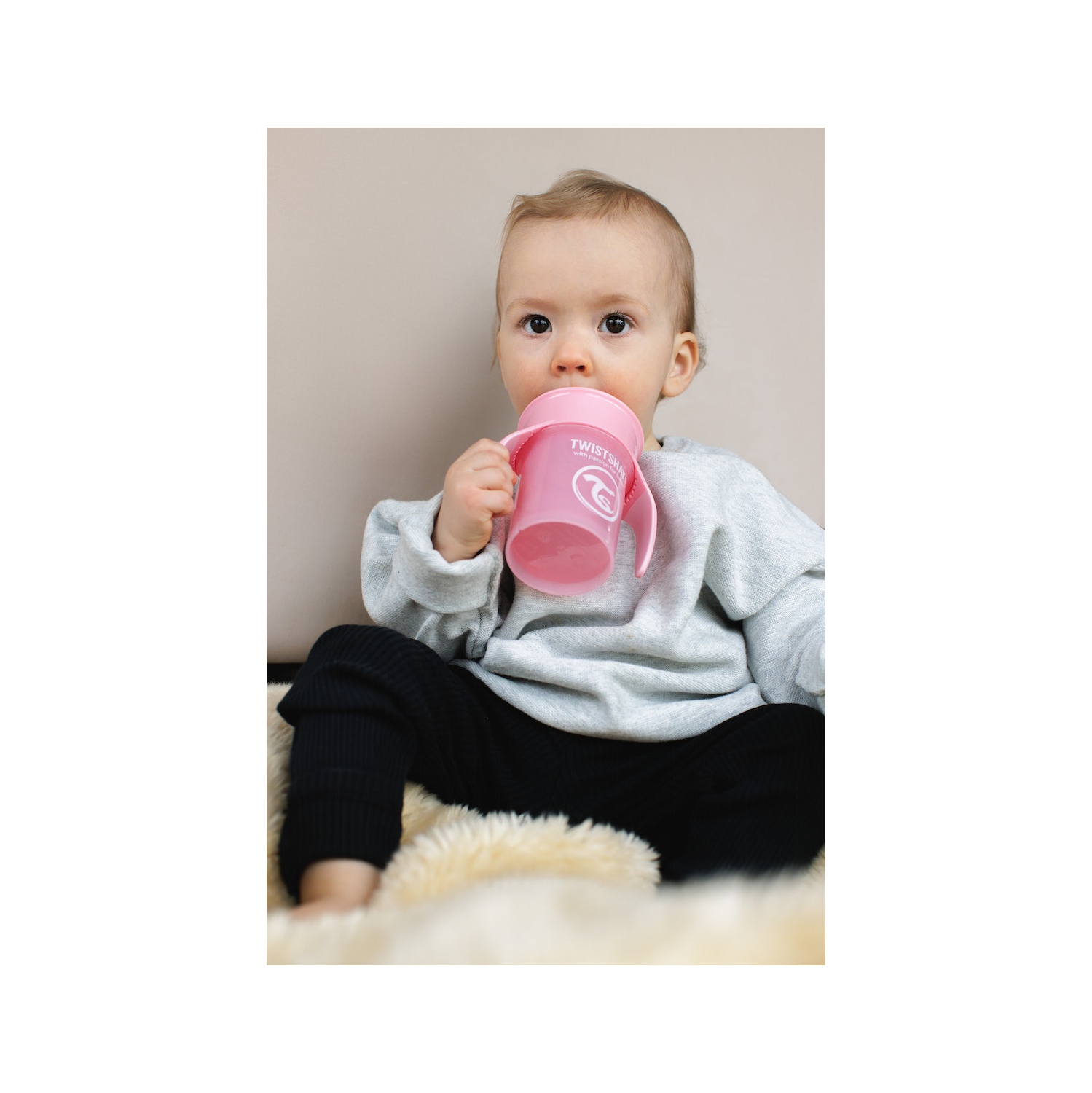 Twistshake 360 Cup 6+m Pastel Pink