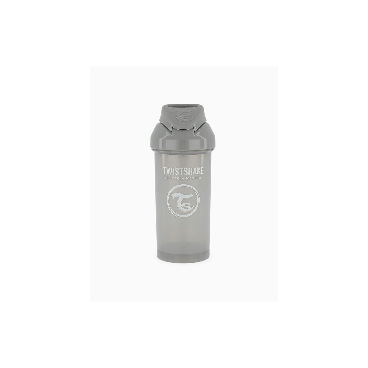 Twistshake Straw Cup 360ml 6+m Pastel Grey