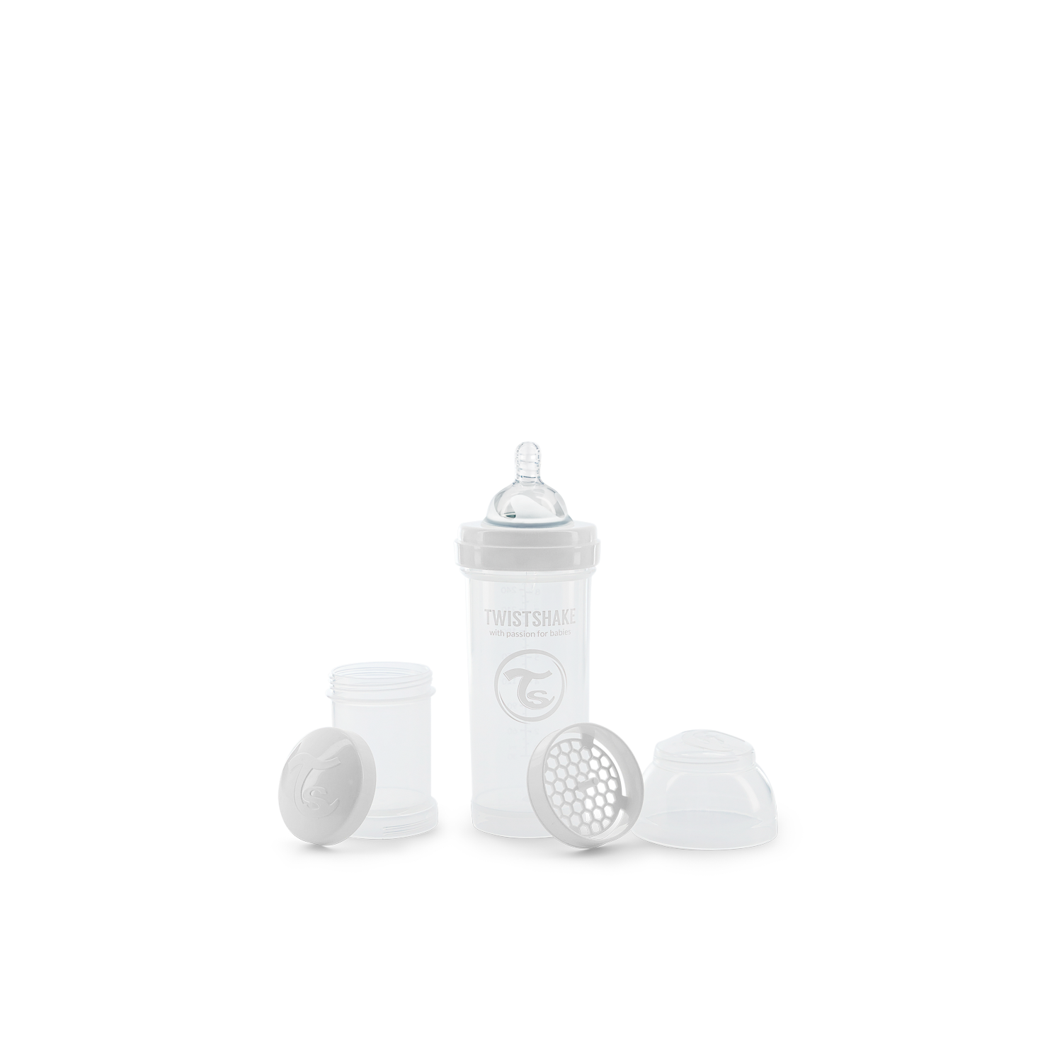 Twistshake Anti-Colic Baby Bottle 260ml White