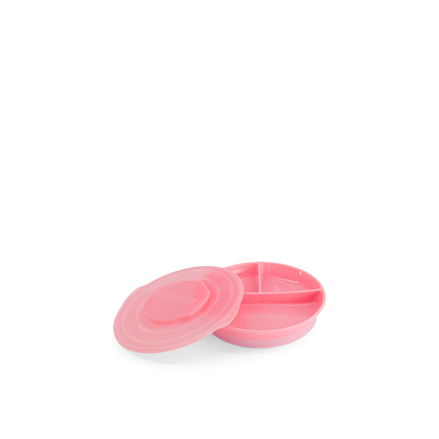 Twistshake Divided Plate 6+m Pastel Pink