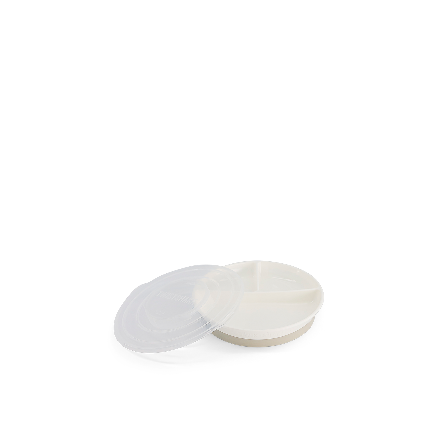 Twistshake Divided Plate 6+m White