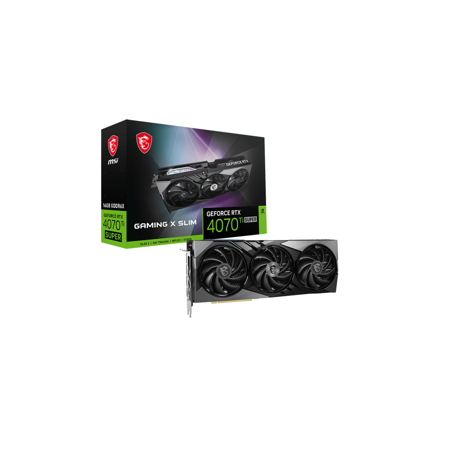 MSI RTX 4070 Ti Super 16G Gaming SLIM, 16GB GDDR6X, 2685 MHz Boost