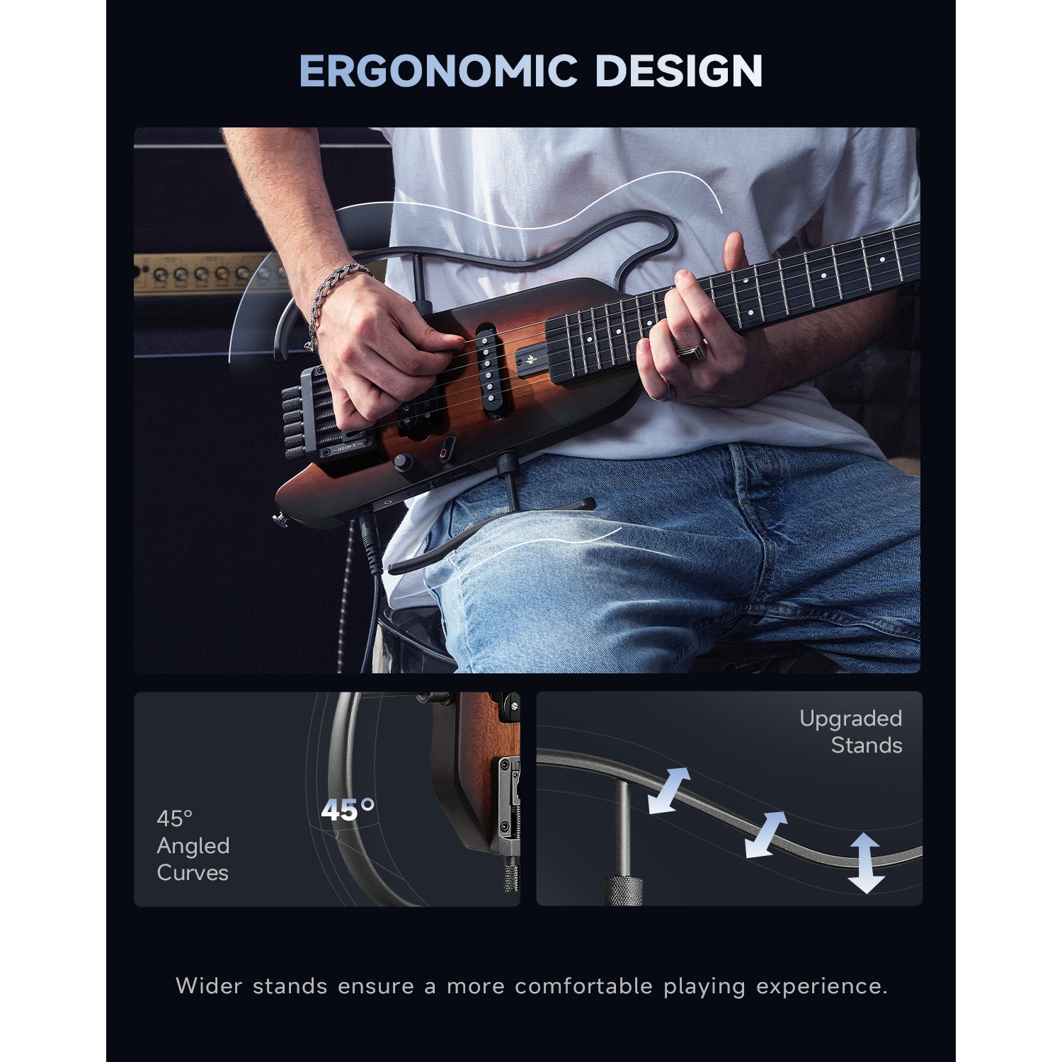Donner HUSH-X Electric Guitar Kit for Travel