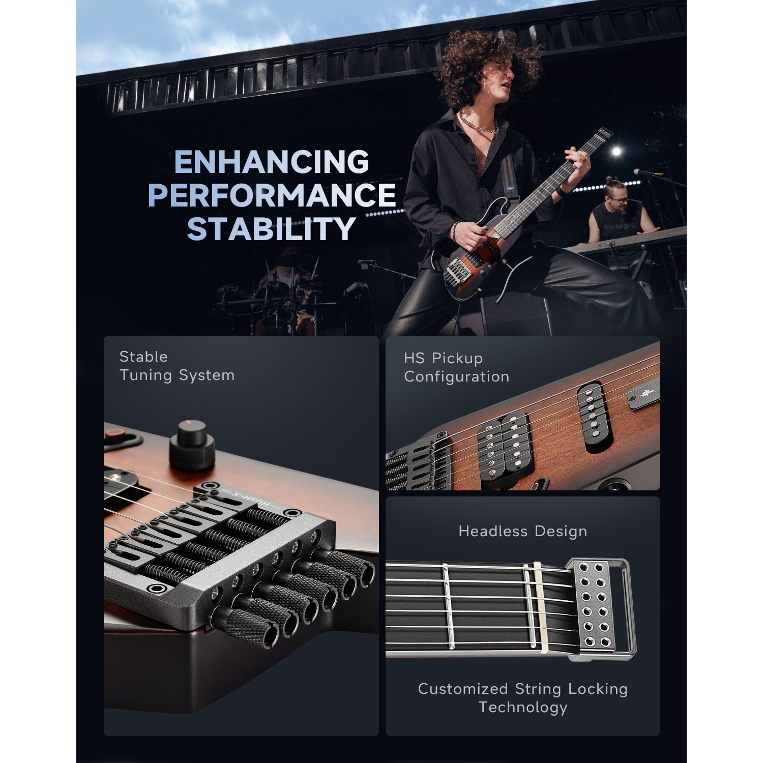 Donner HUSH-X Electric Guitar Kit for Travel