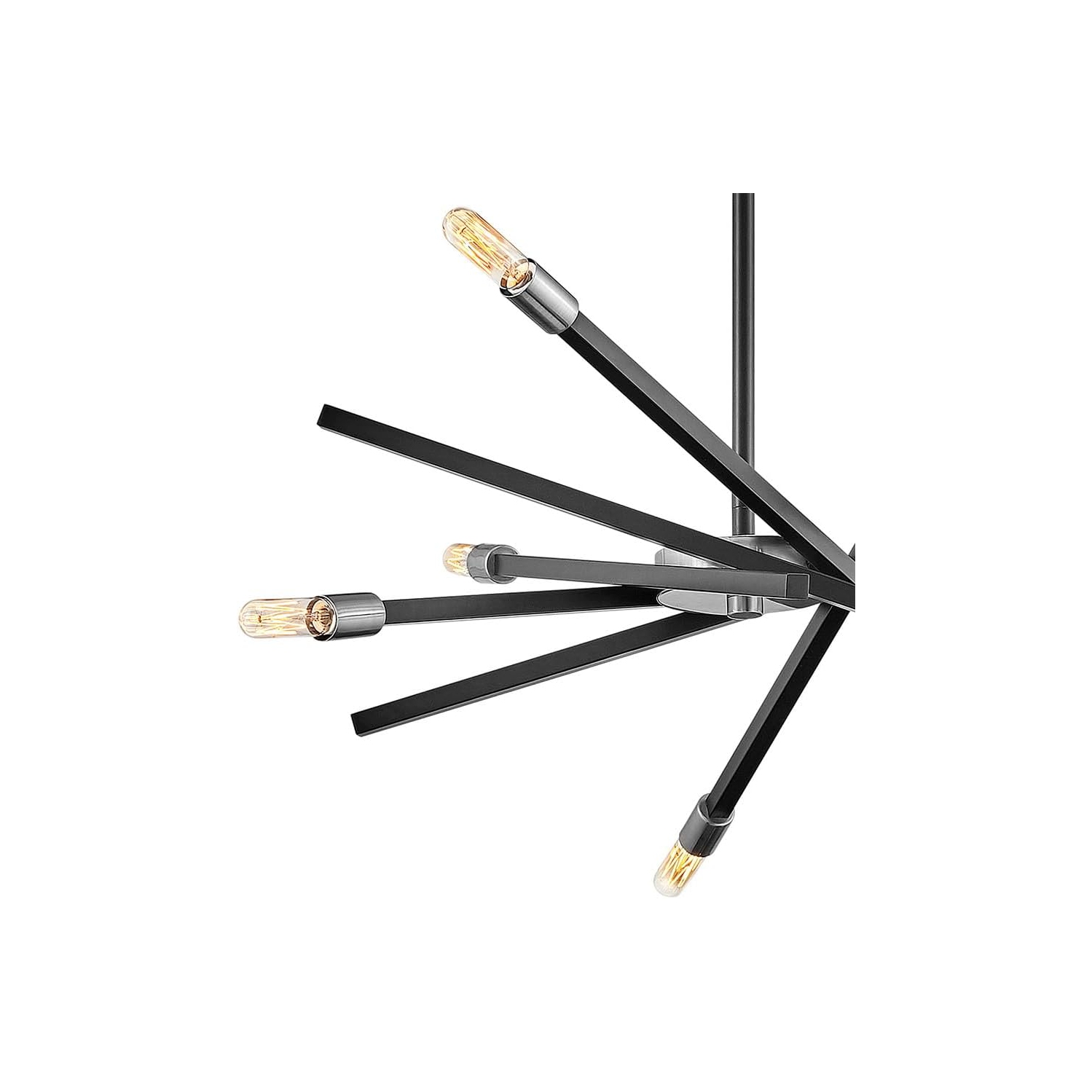 Hinkley Archer Collection Six Light Medium Chandelier, Satin Black