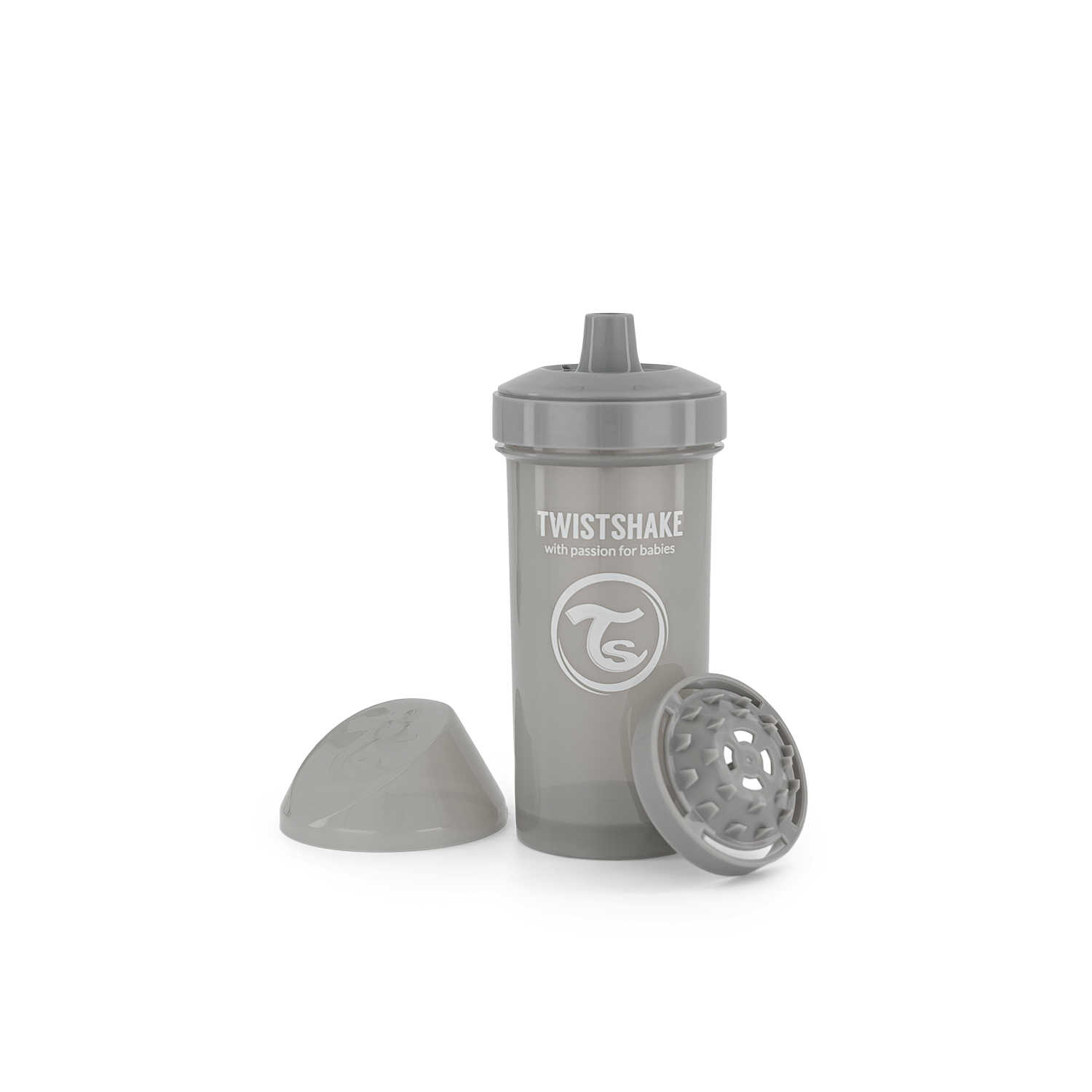 Twistshake Kid Cup 360&nbsp;ml 12 + m Gris pastel