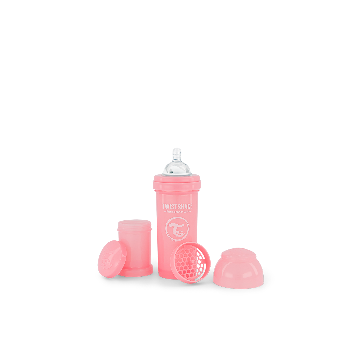 Twistshake Anti-Colic Baby Bottle 260ml Pastel Pink
