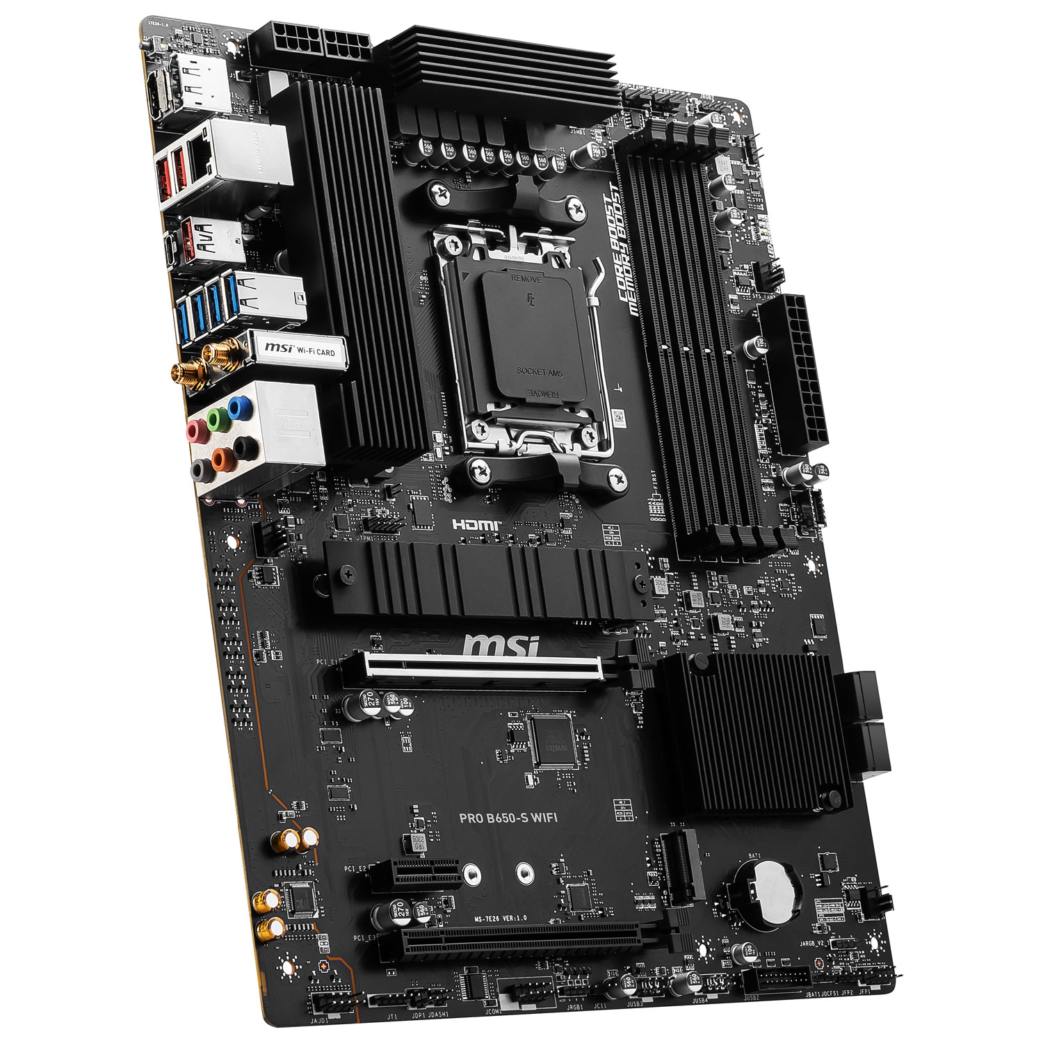 MSI PRO B650-S Wi-Fi 6E ATX AM5 DDR5 Motherboard for AMD