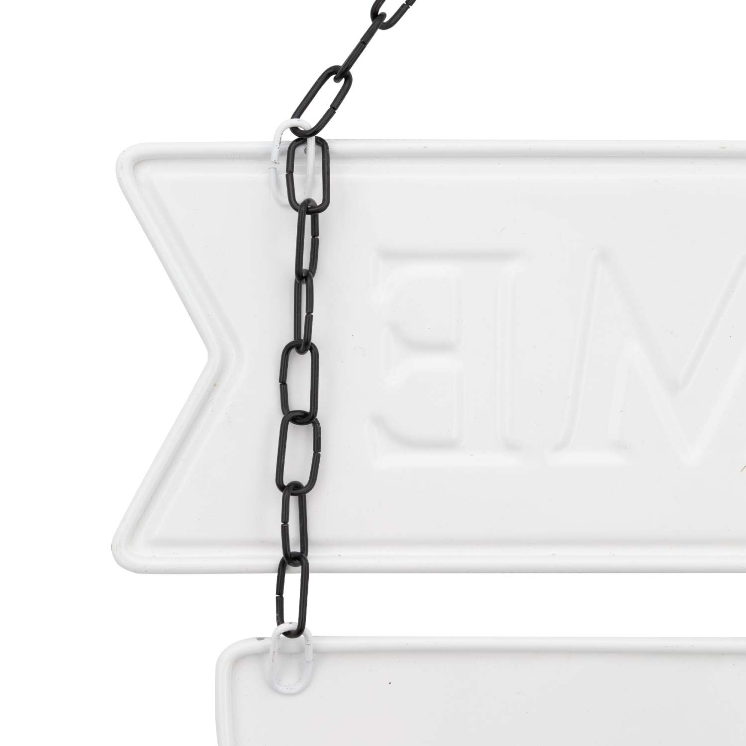 Affiche murale Americana « Welcome » en métal avec banderole – 19,5 po