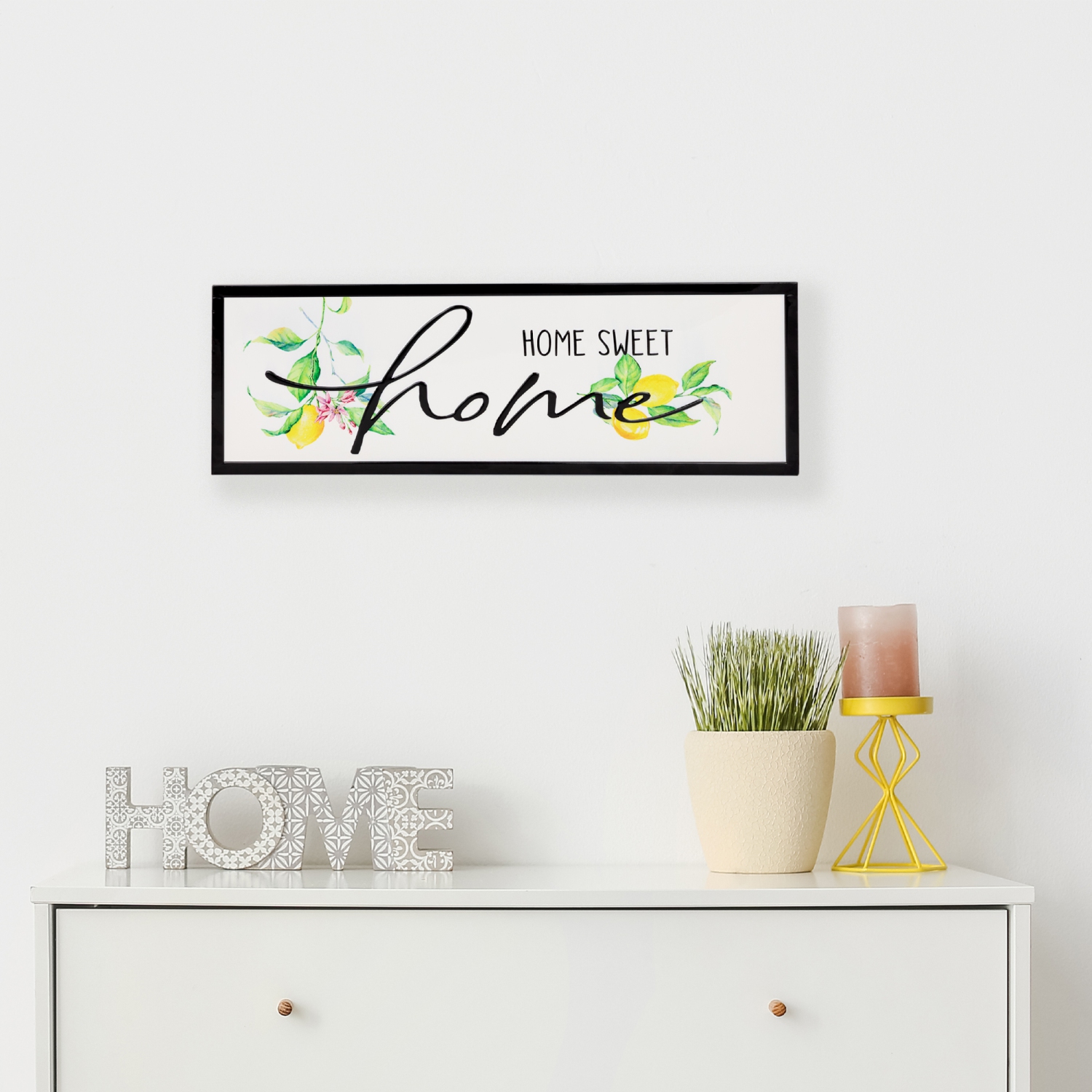 Affiche murale en métal Home Sweet Home - 23 po