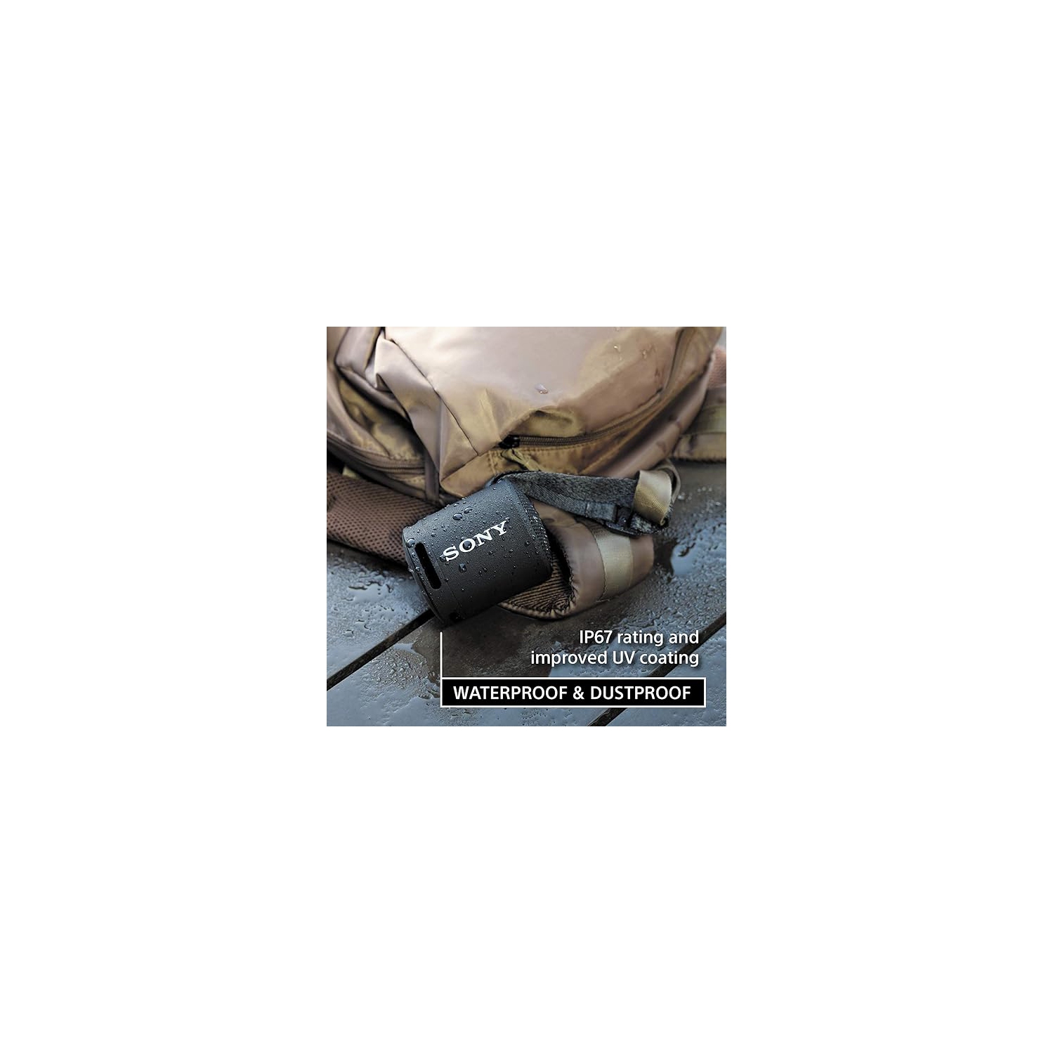 Boîte ouverte - haut-parleur de voyage compact sans fil Bluetooth SRS-XB13 Extra BASS de Sony, IP67 étanche et durable pour l'extérieur, USB de type