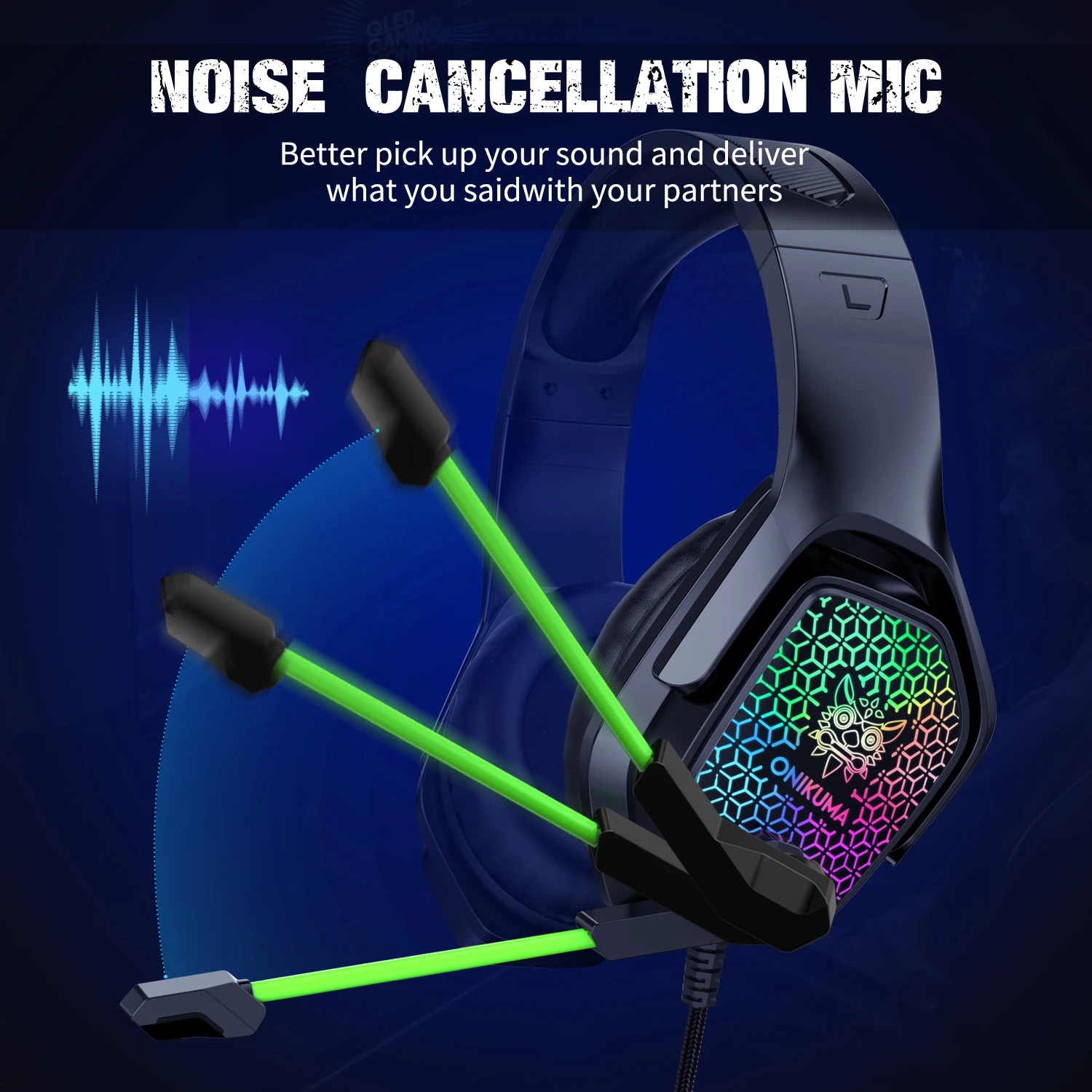 Casque de jeu stéréo WINGOMART X3 avec micro et casque d'écoute DEL 3,5&nbsp;mm pour PC Gamer Xbox One, PS5, PS4, PC, casque de jeu pour Nintendo