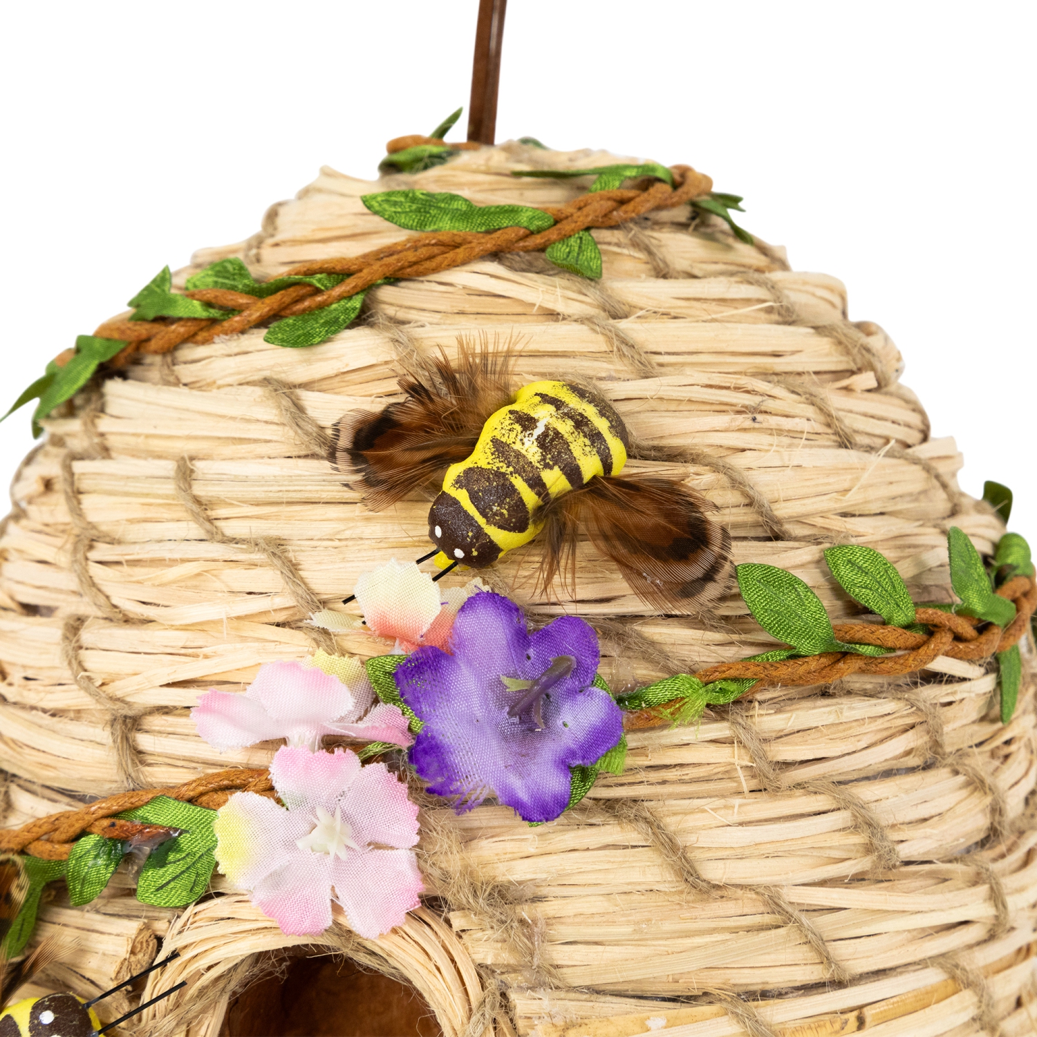 Beehive with Bees Spring Hanging Decoration - 6.25"
