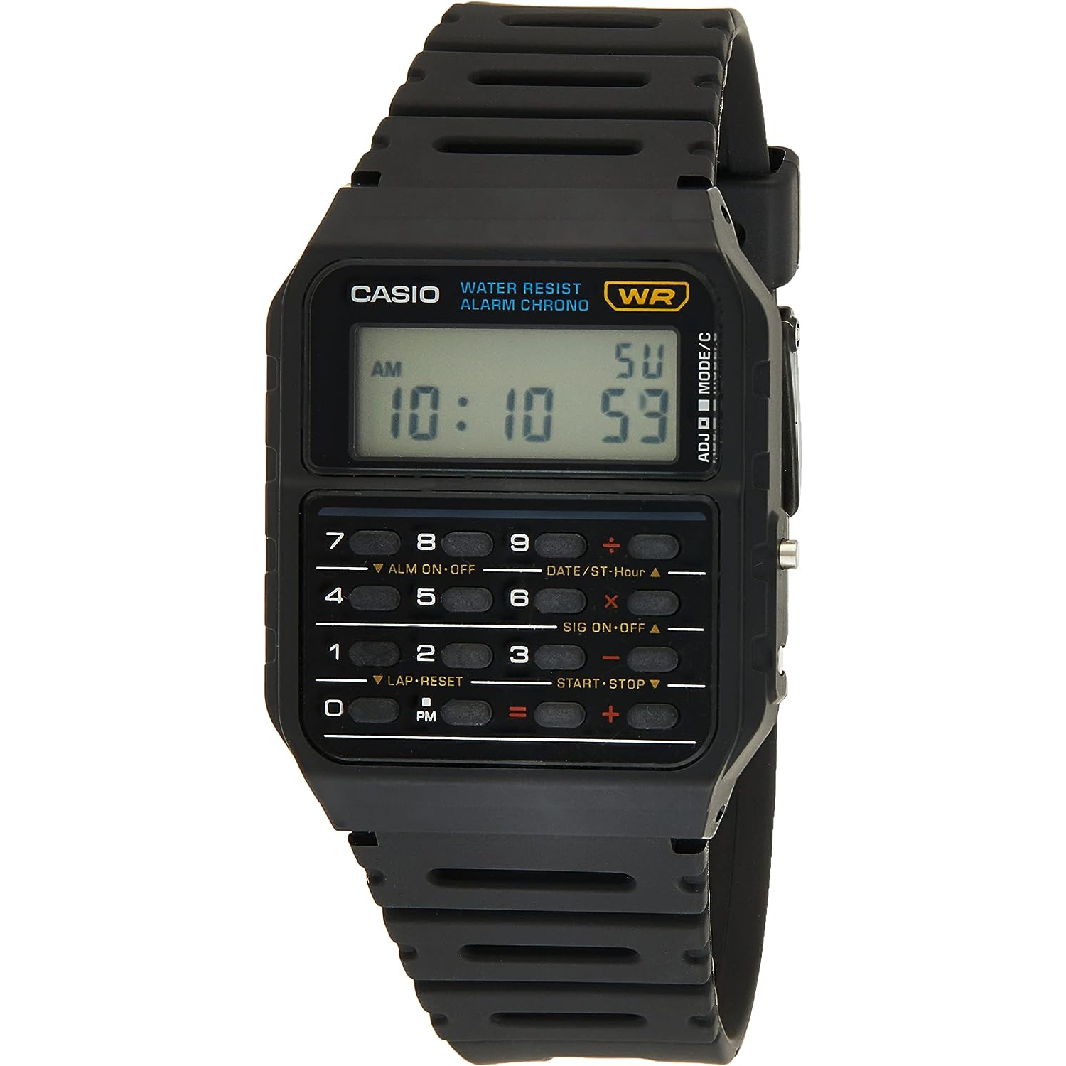 Casio Men's Twincept Databank Ani-Digi Resin Watch Black CA-53W-1CR