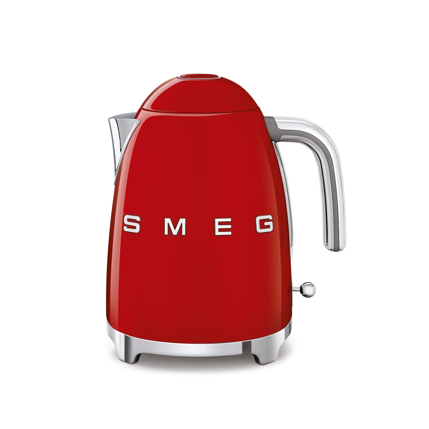 Smeg KLF03RDUS 50's Retro Style Aesthetic Electric Kettle with Embossed Logo, Red