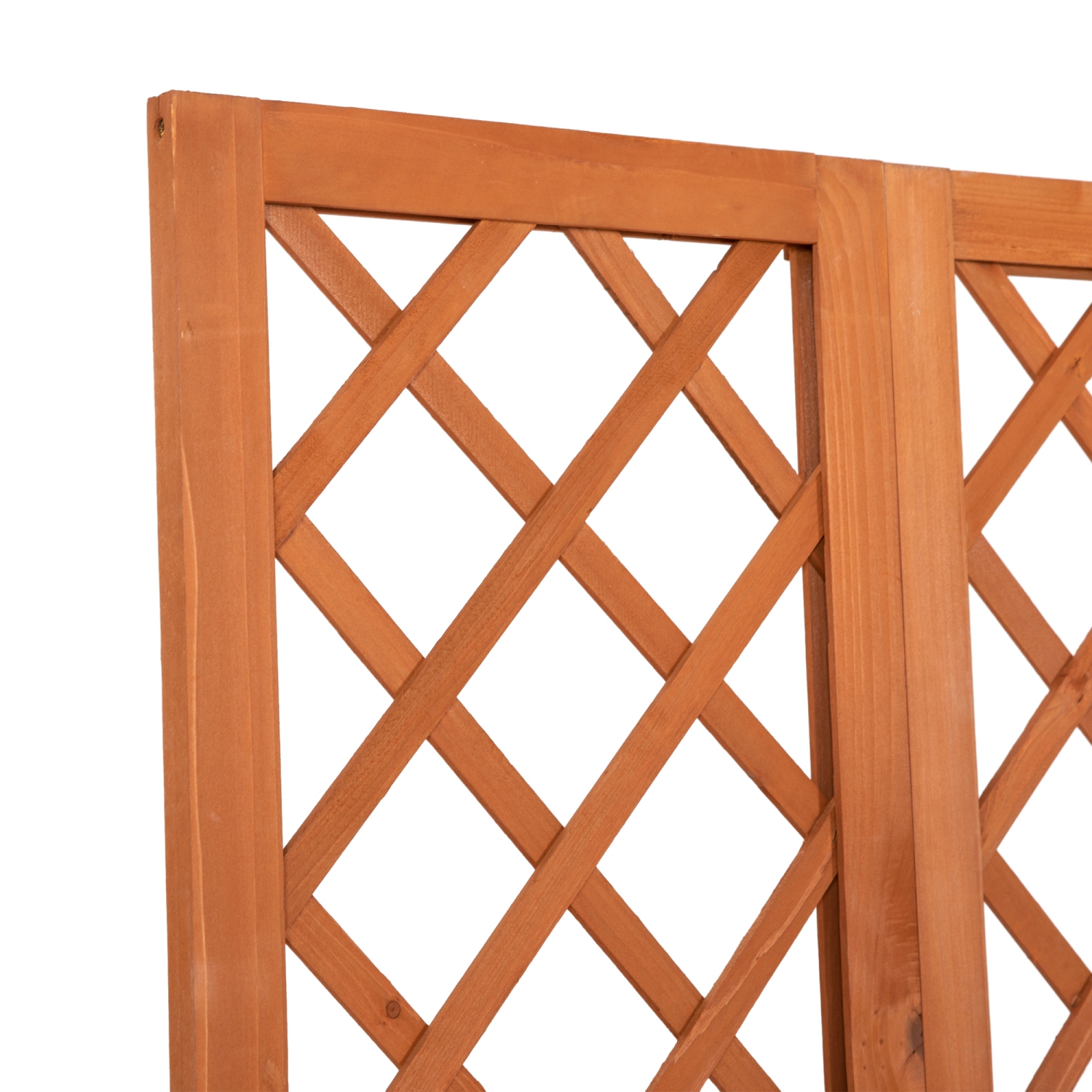 Outsunny Wood Garden Bench with Trellis for Climbing Plants and 2 Planter Boxes, Outdoor Planter with Bench and Privacy Screen for Backyard, Patio,