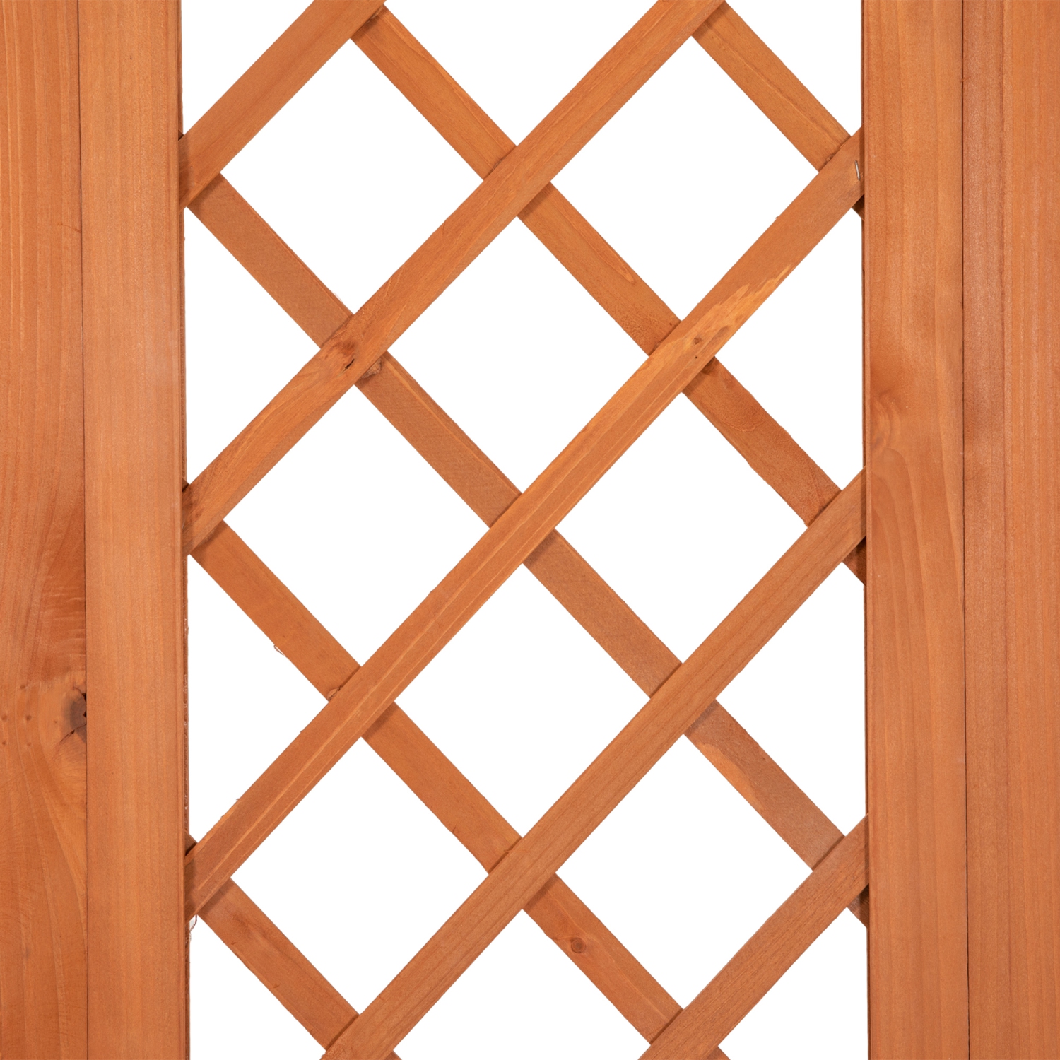 Outsunny Wood Garden Bench with Trellis for Climbing Plants and 2 Planter Boxes, Outdoor Planter with Bench and Privacy Screen for Backyard, Patio,