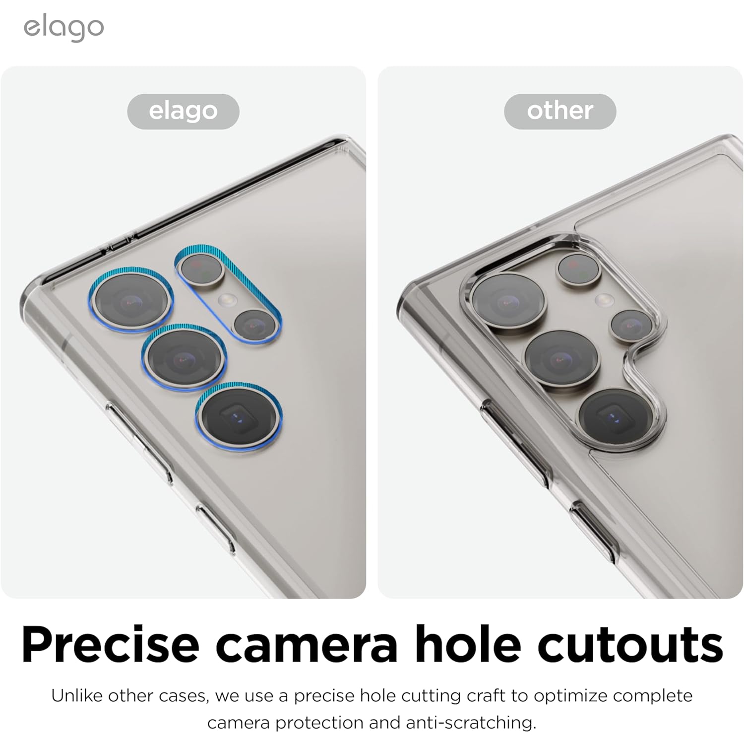 elago Hybrid Case Designed for Samsung Galaxy S24 Ultra 6.8" Case - Precise Camera Cutouts, Sleek and Light, Protective, PC/TPU Hybrid Technology,