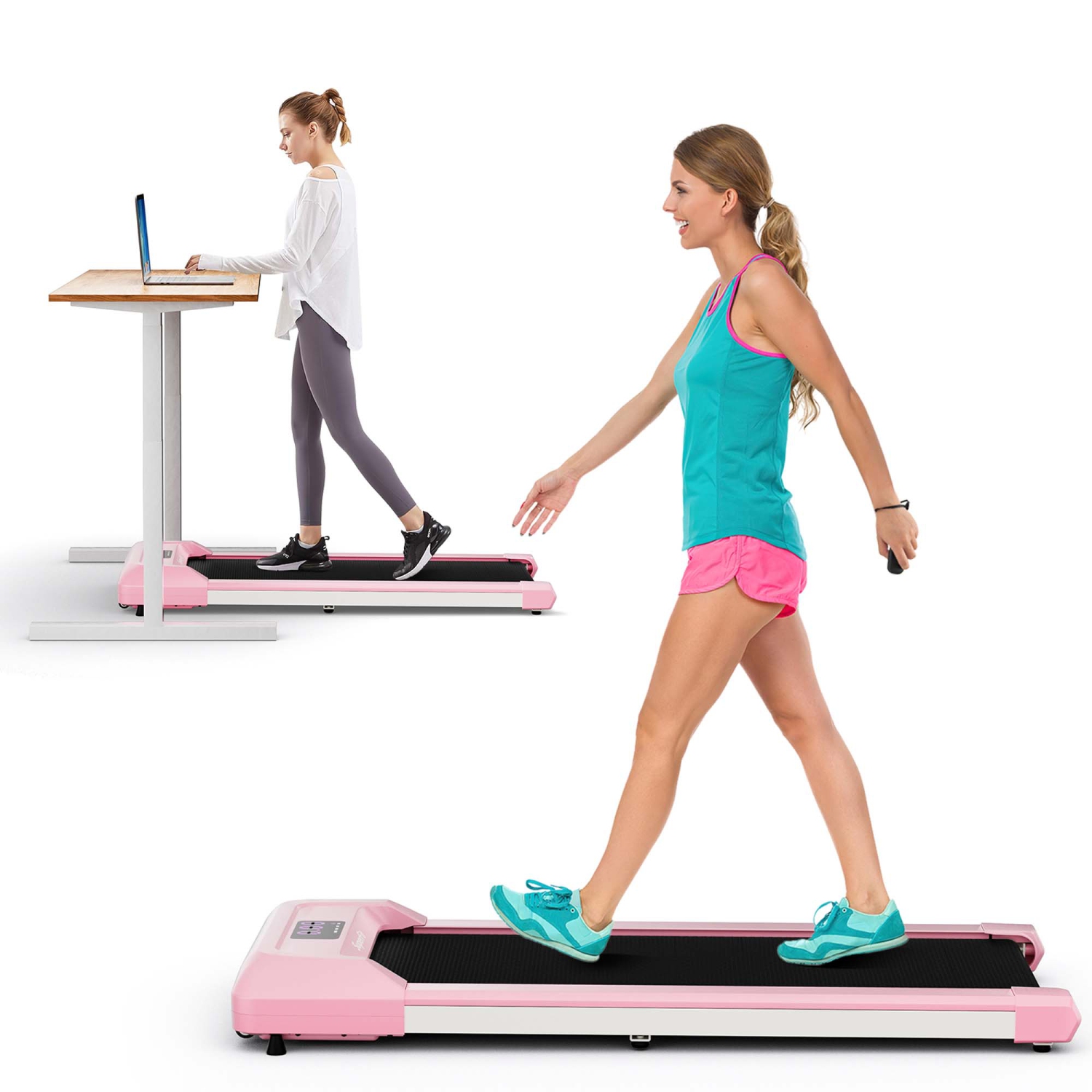 Tapis de marche sous le bureau SuperFit 0,6-3,8MPH avec télécommande et écran DEL