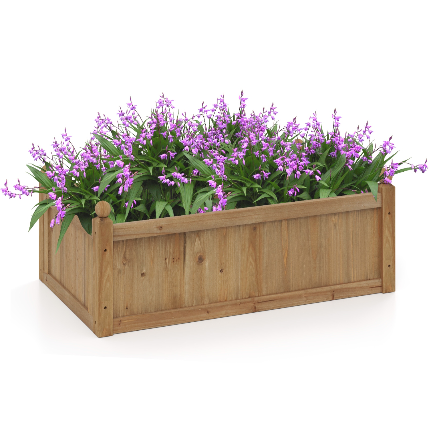 Gymax Raised Garden Bed 46'' x 24'' x 16'' Planter Box w/ 4 Drainage Holes for Patio
