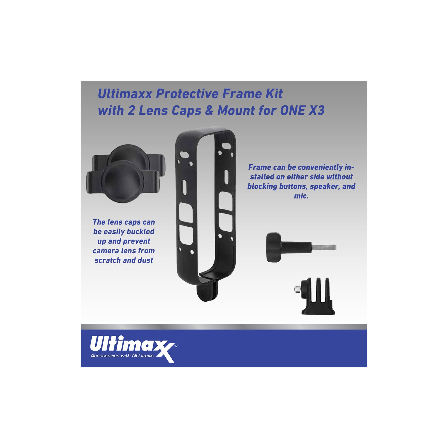 Ensemble d'accessoires de base pour Insta360 caméra d'action de poche X3