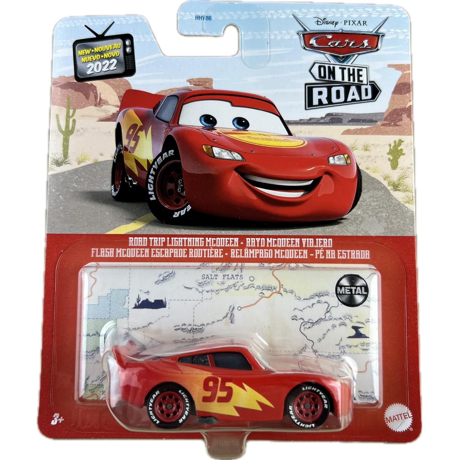 Mattel Disney Pixar Cars On The Road Metal Road Trip Lightning McQueen (2022)