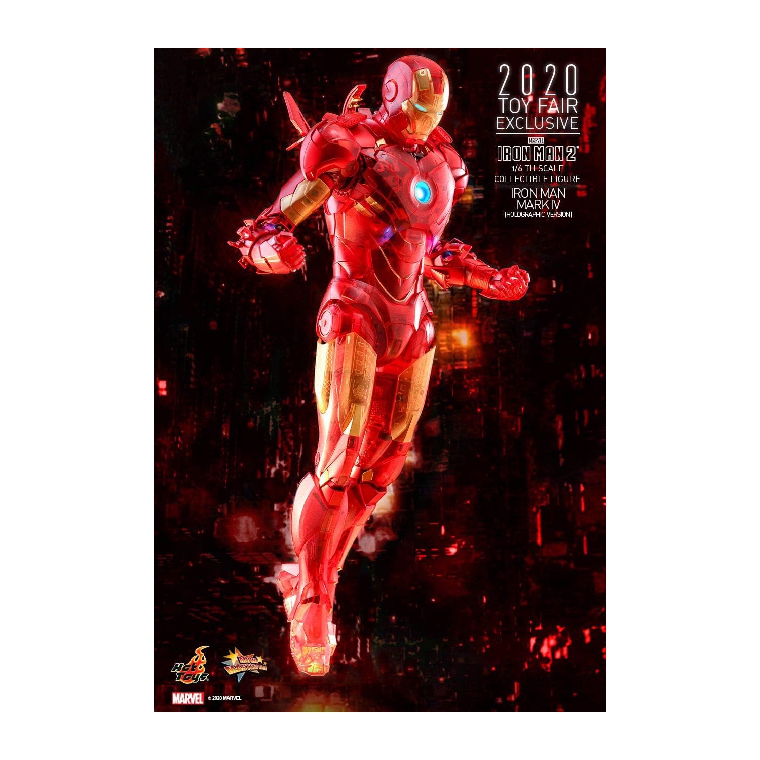 Hot Toys Iron Man Mark IV (MMS568) 2020 Toy Fair Exclusive Marvel Iron Man 2 1/6 Scale Movie Masterpiece Figure
