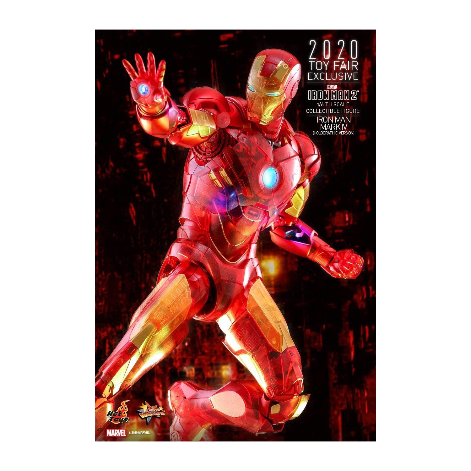 Hot Toys Iron Man Mark IV (MMS568) 2020 Toy Fair Exclusive Marvel Iron Man 2 1/6 Scale Movie Masterpiece Figure