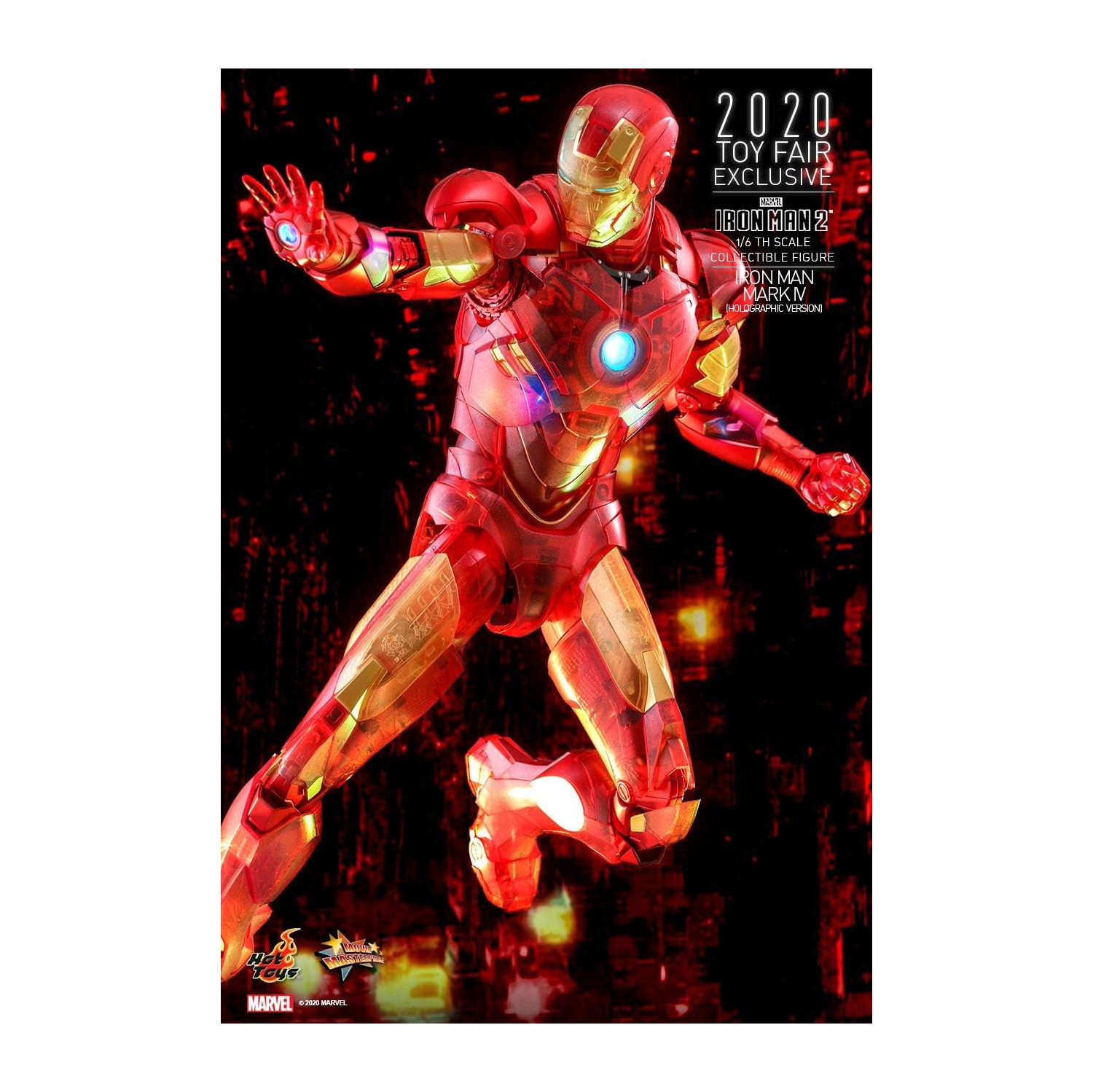 Hot Toys Iron Man Mark IV (MMS568) 2020 Toy Fair Exclusive Marvel Iron Man 2 1/6 Scale Movie Masterpiece Figure