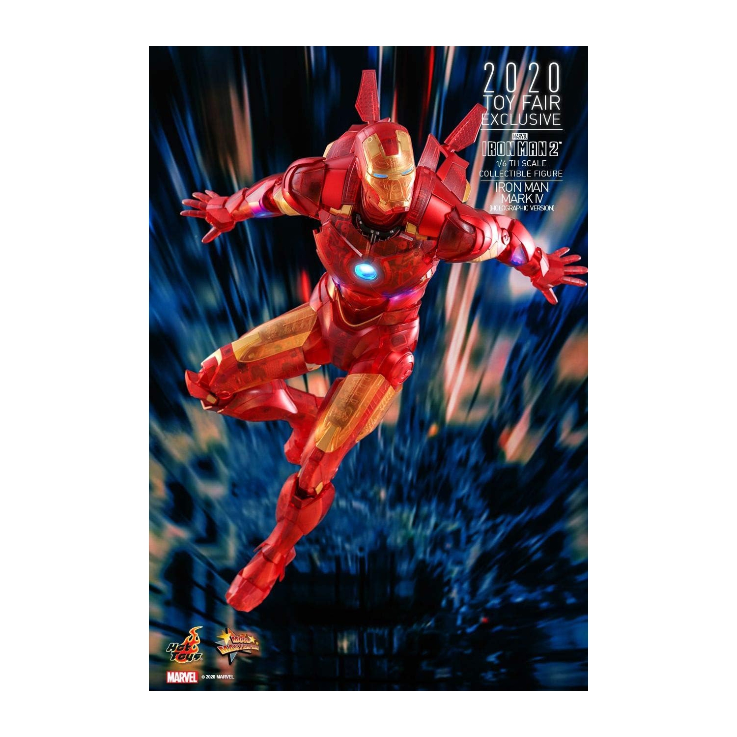 Hot Toys Iron Man Mark IV (MMS568) 2020 Toy Fair Exclusive Marvel Iron Man 2 1/6 Scale Movie Masterpiece Figure