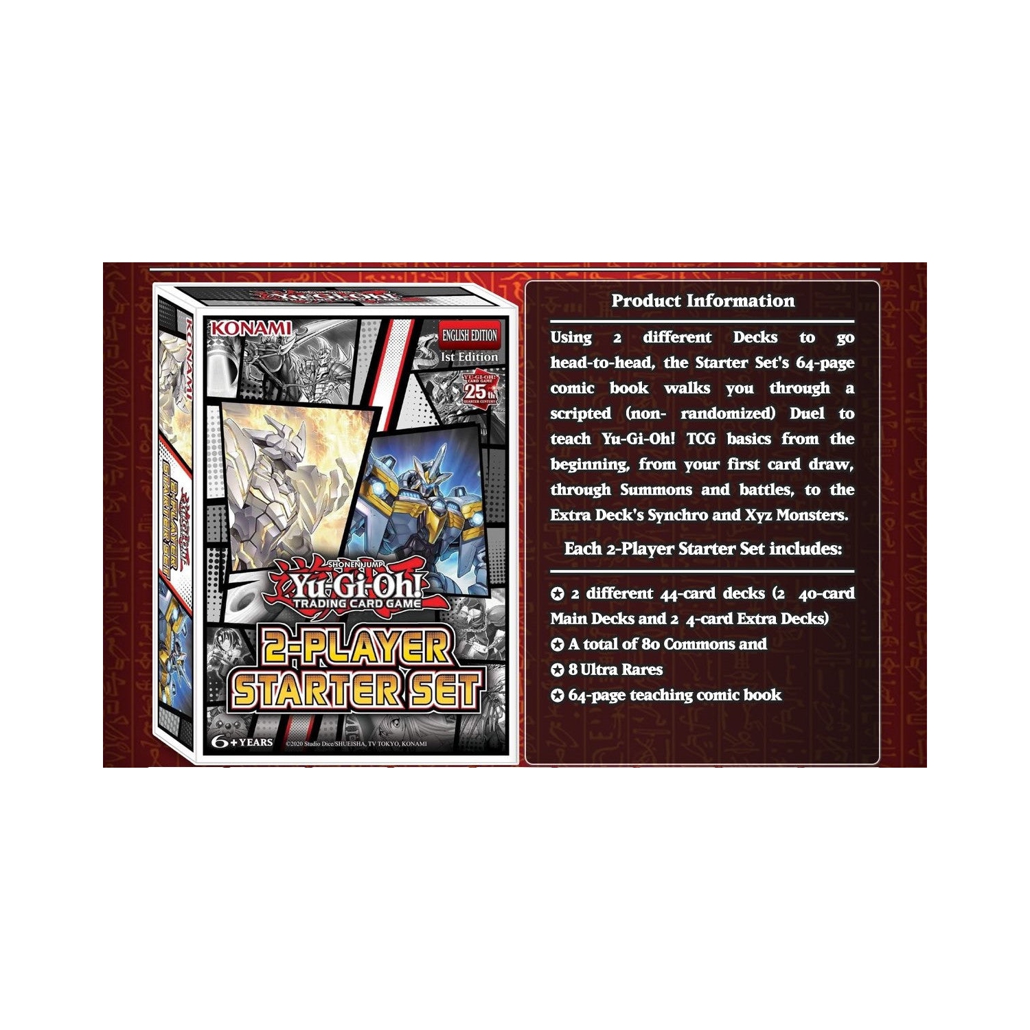 Konami YuGiOh! Jeu de cartes à collectionner : Ensemble de démarrage pour 2 joueurs de 88 cartes et bande dessinée