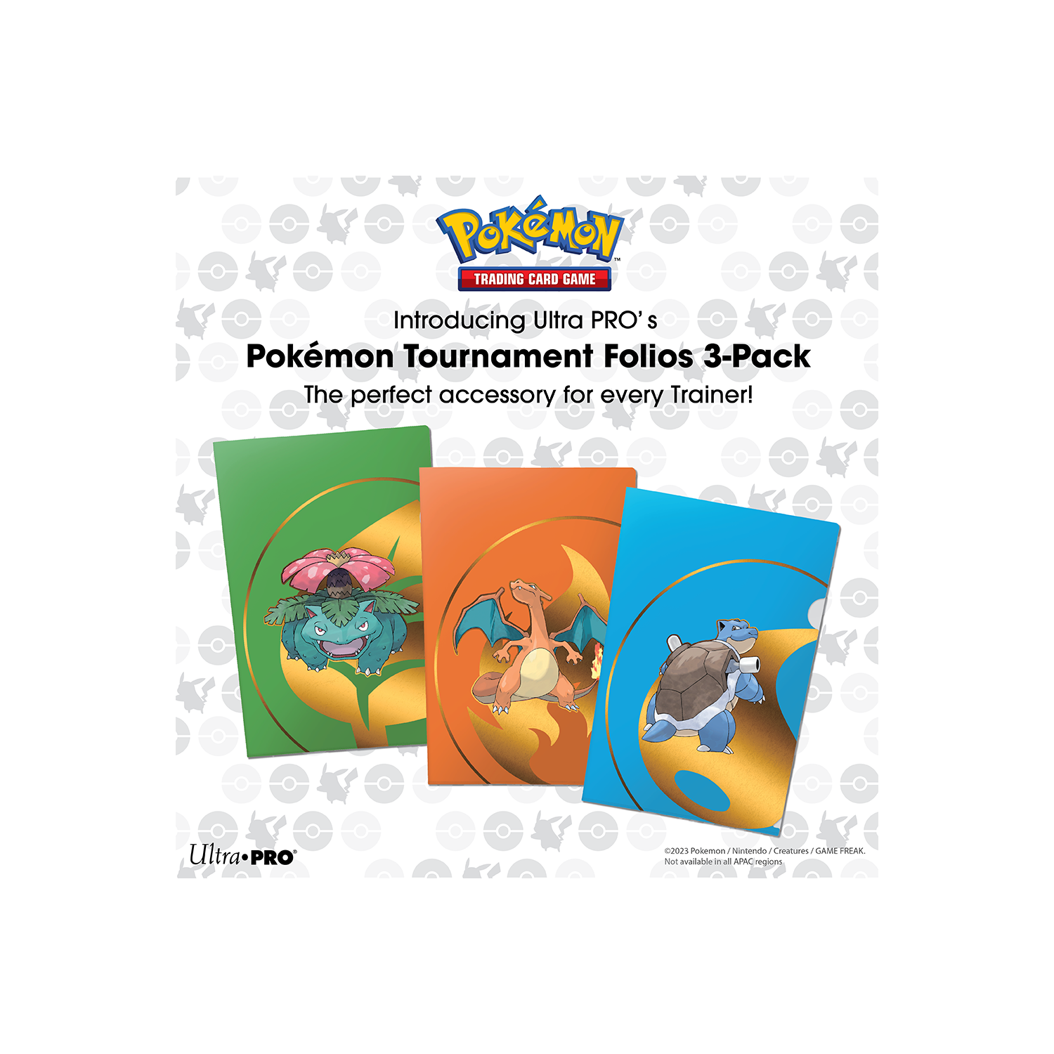 Ultra Pro Pokemon Trading Card Game: Tournament Folios 3-Pack Charizard, Blastoise, Venusaur