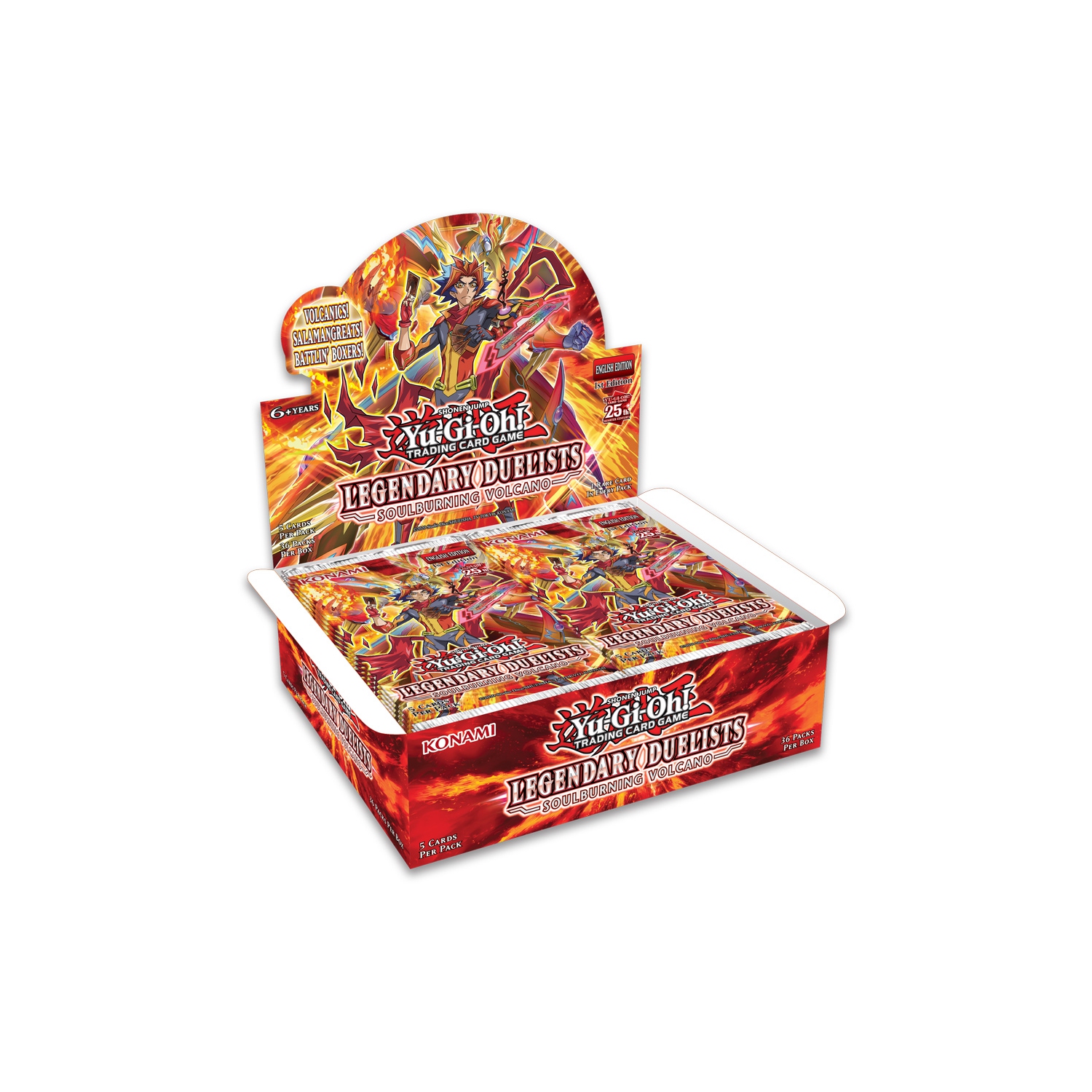 Konami YuGiOh! Trading Card Game: Legendary Duelists - Soulburning Volcano Booster Box 36 packs per box, 5 cards per pack