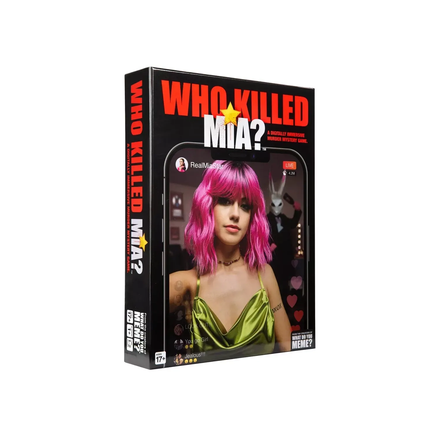 What Do You Meme LLC Who Killed Mia? A Digitally Immersive Murder Mystery Game 1-99 players, ages 17+, 60-120 minutes