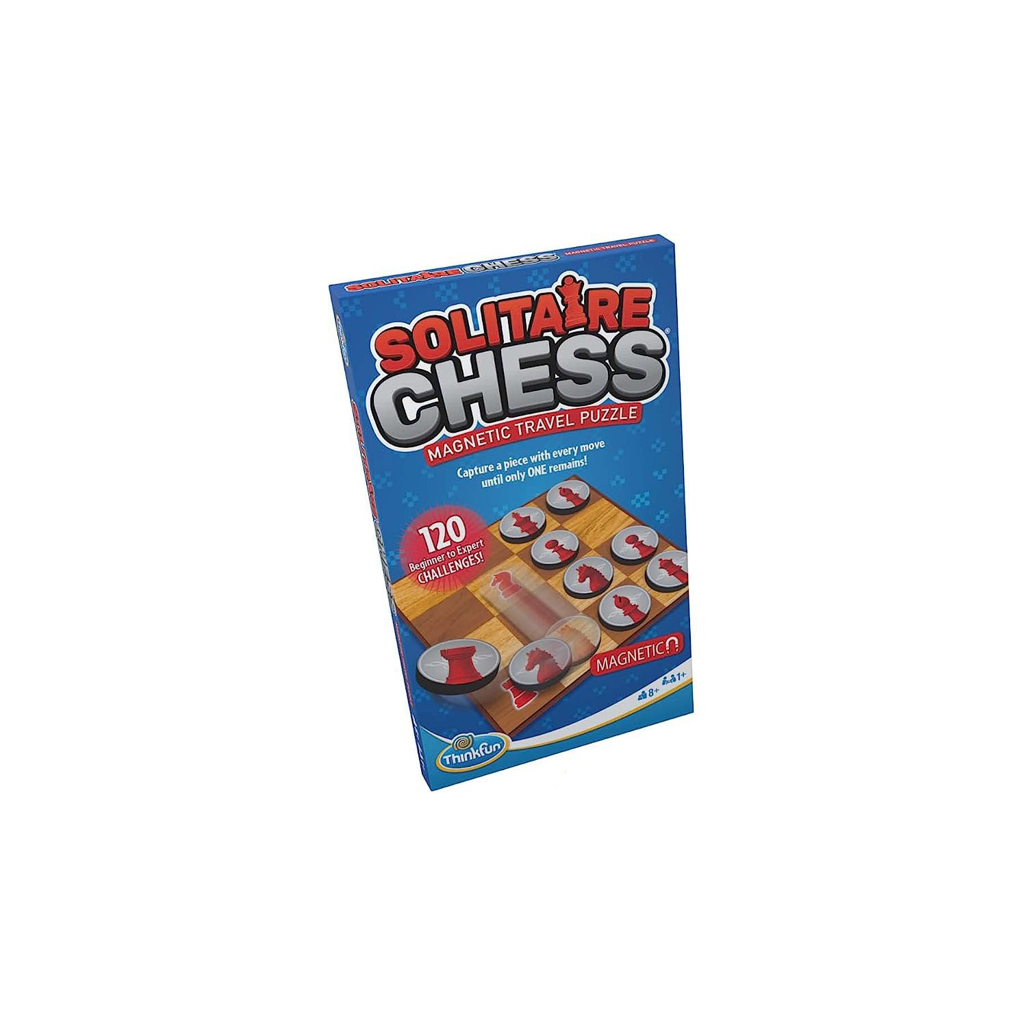 ThinkFun Solitaire Chess Magnetic Travel Puzzle 1+ players, ages 8+