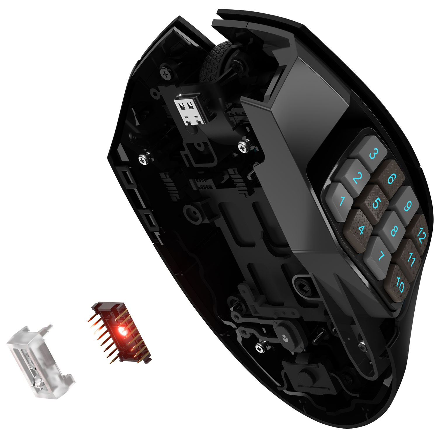 Souris de jeu optique sans fil MMO de 26 000 ppp Scimitar Elite de Corsair - Noir