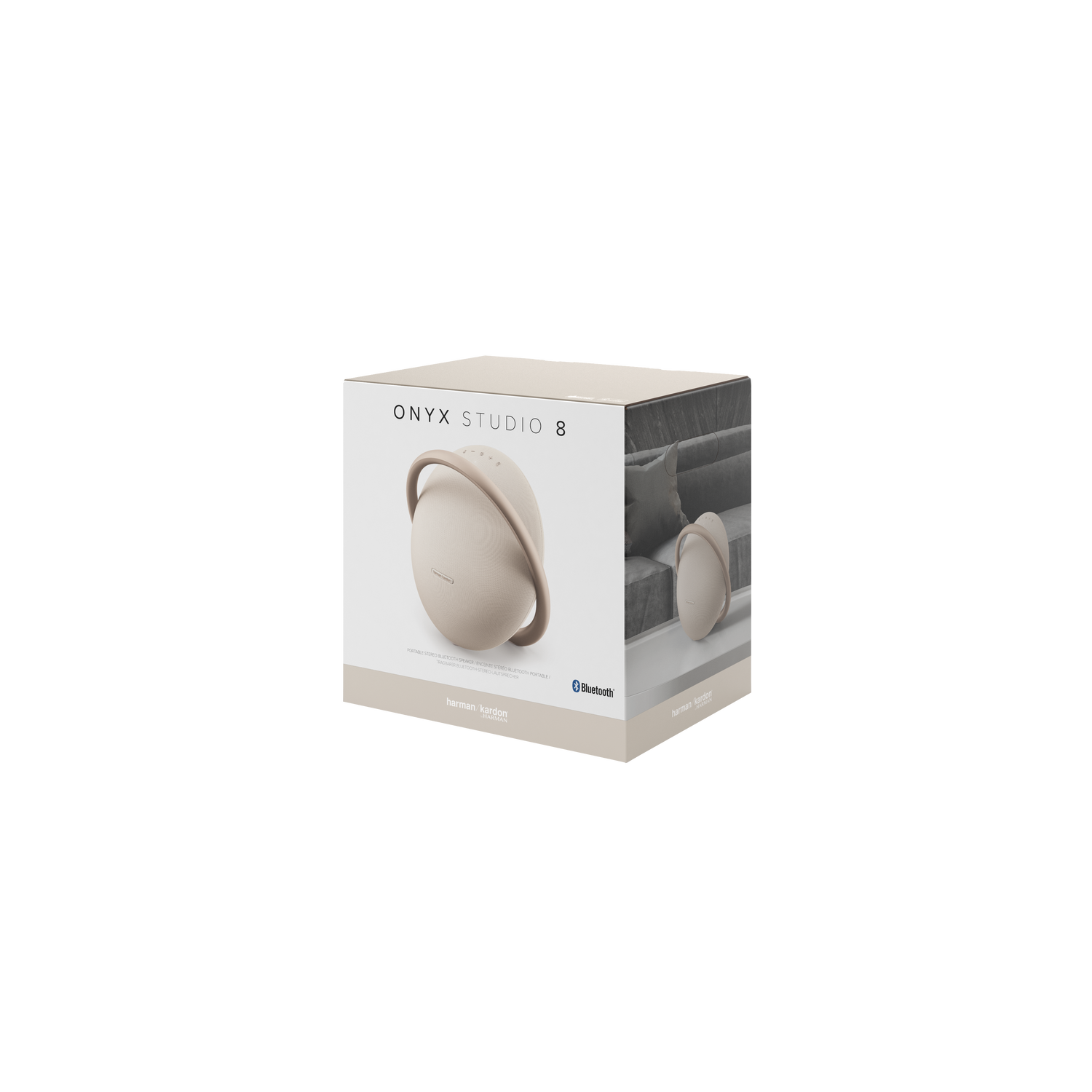 Boîte ouverte - haut-parleur sans fil Bluetooth Onyx Studio 8 de Harman Kardon - Champagne