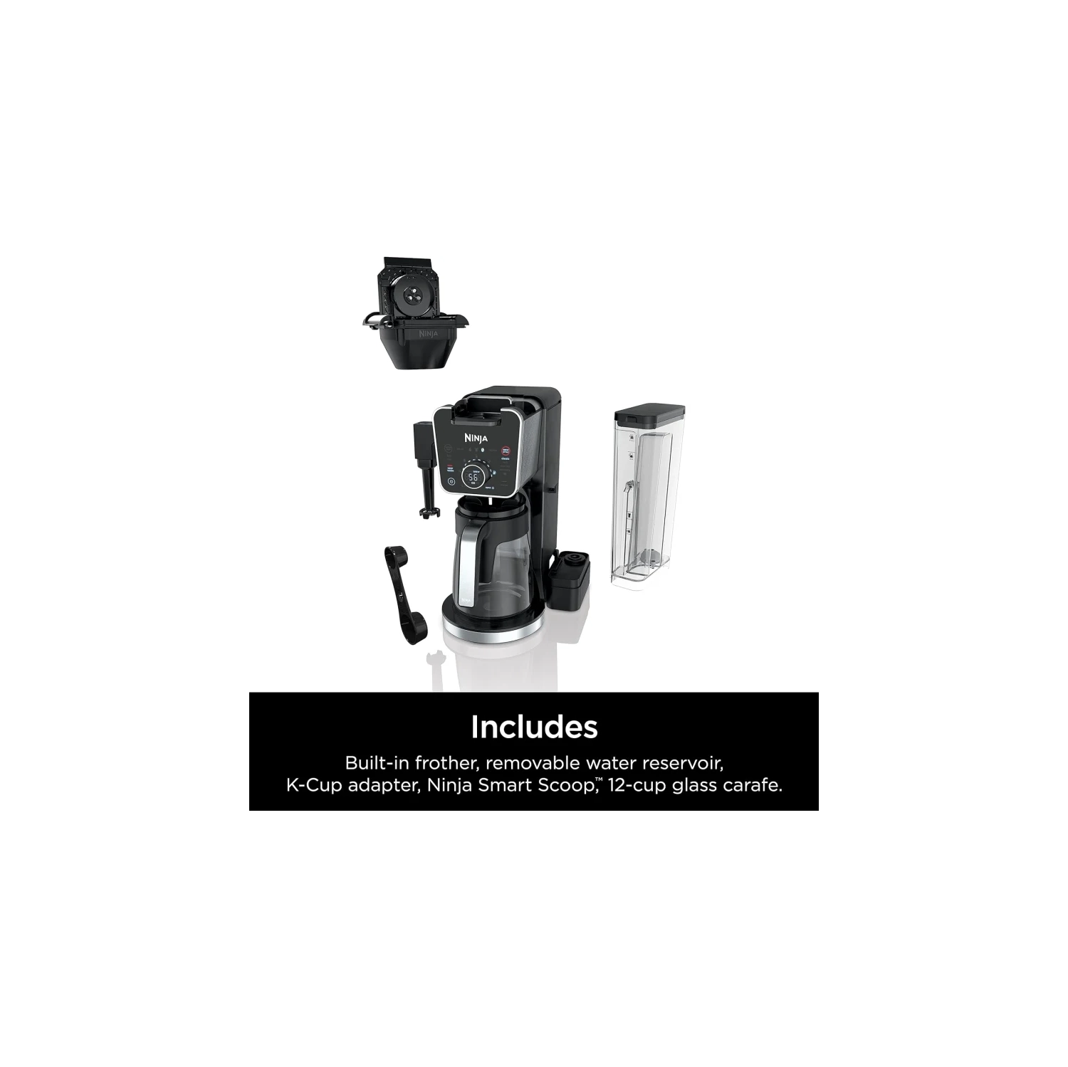 Cafetière spécialisée DualBrew Pro CFP301C – dosette pour une tasse et cafetière à filtre 12 tasses en noir