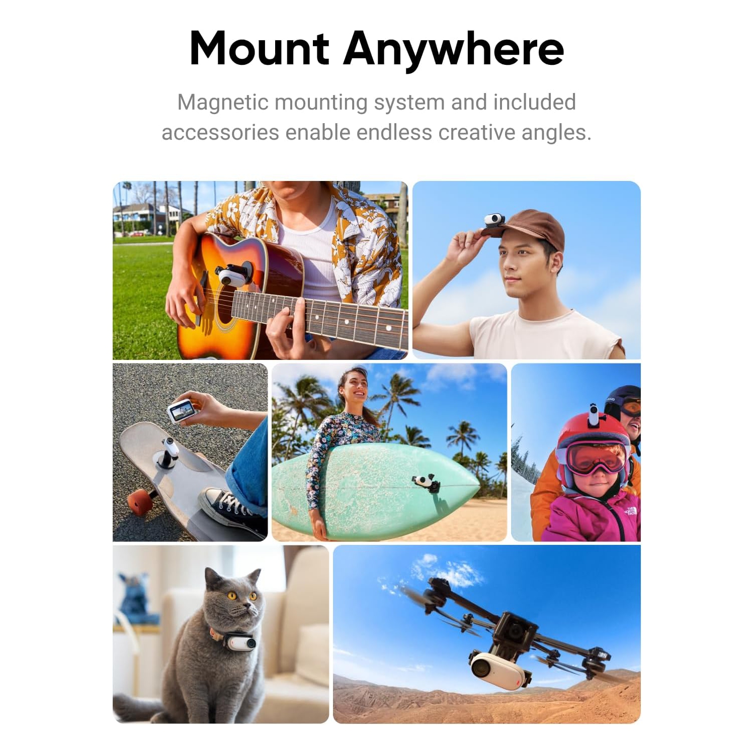 Open Box - Insta360 GO 3 Action Camera, White - 64GB with Sport Kit