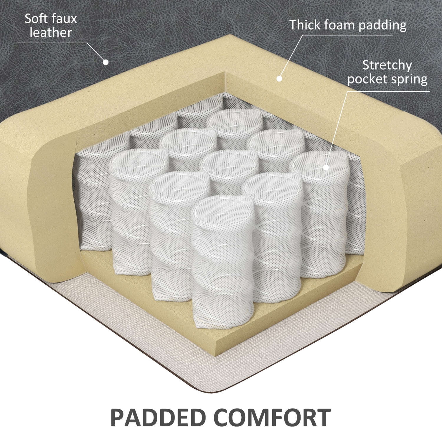 HOMCOM Power Lift Chair for Elderly, PU Leather Upholstered Electric Recliner Chair with Footrest, Remote Control, Cup Holders, Side Pockets for