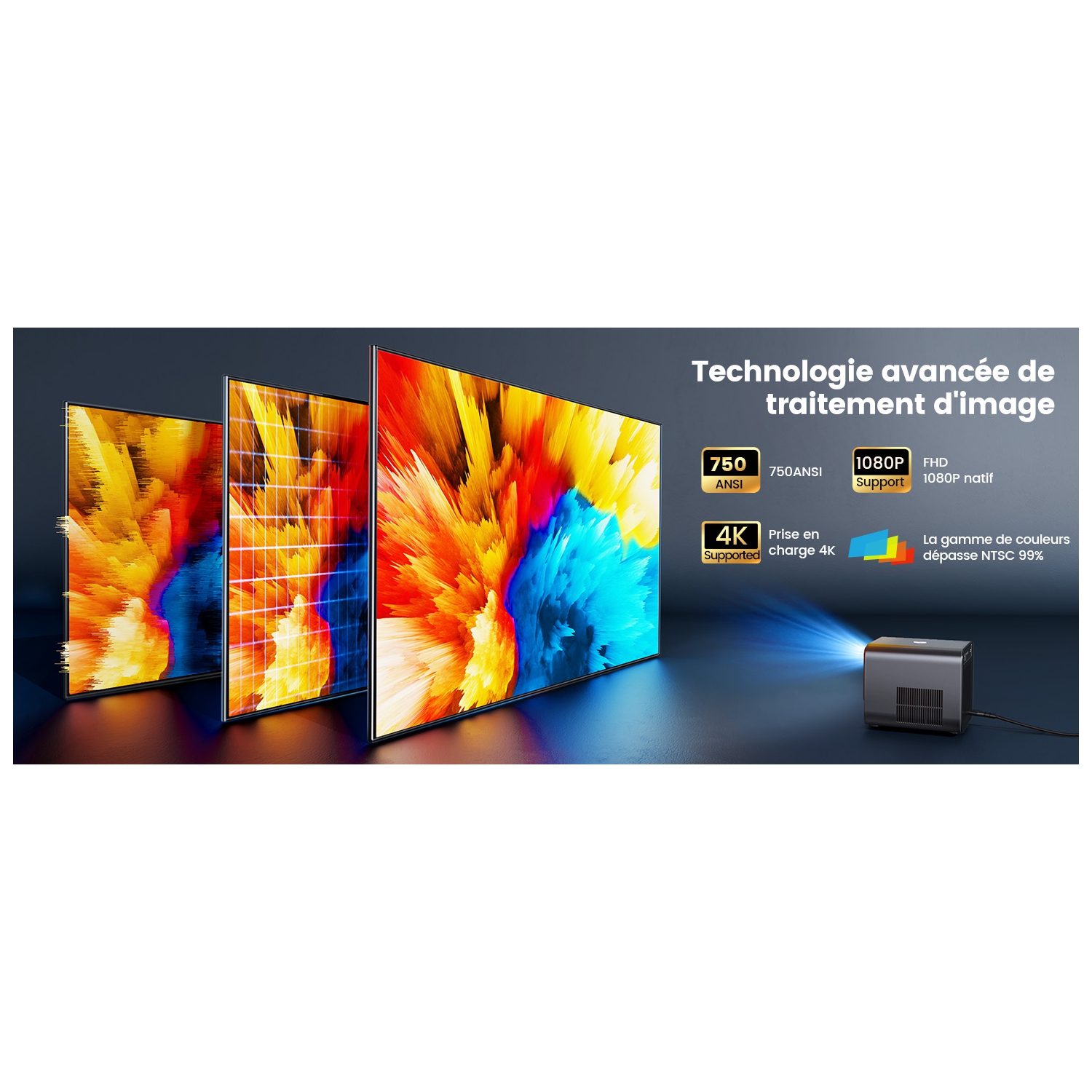 Smart 4K Wifi Bluetooth Projector, Netflix Licensed, Support Dolby, Auto Focus/Keystone, Wimius 1080P Projector with Netflix 7000+ Apps, Home Theater