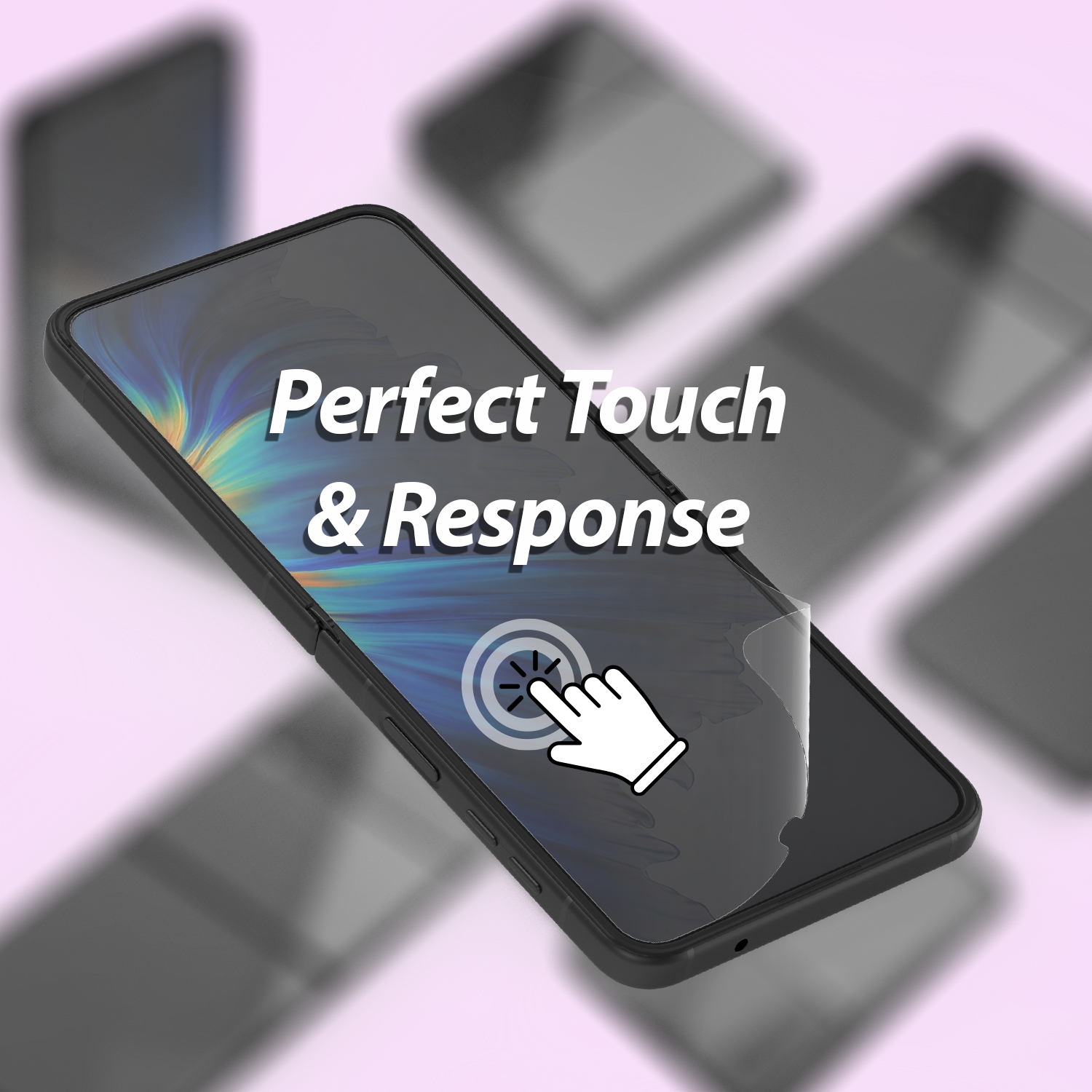 Whitestone Premium Film Screen Protector for Galaxy Z Flip 4 [Anti-Shock, Self Healing EPU Film] - 1 Pack