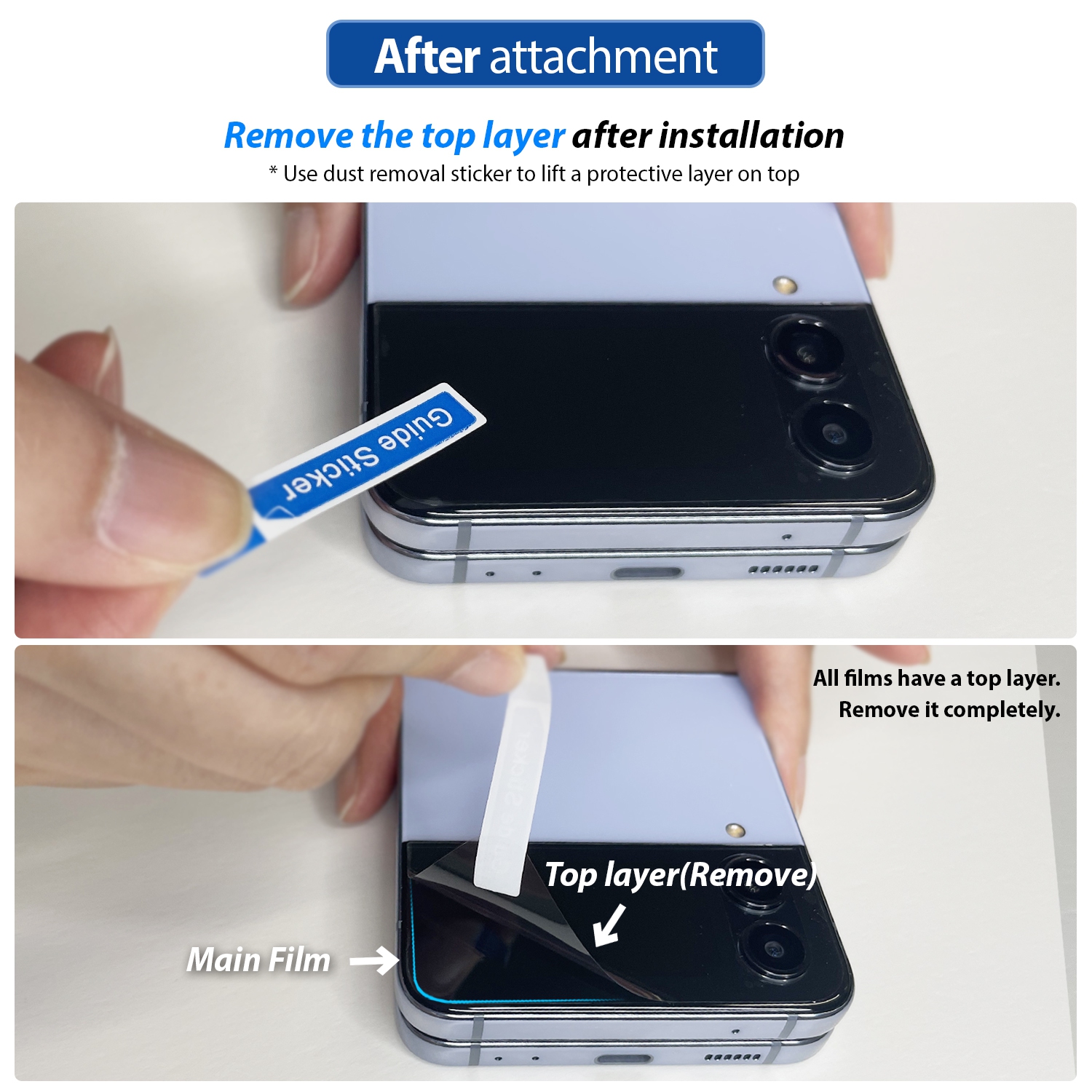 Whitestone Premium Film Screen Protector for Galaxy Z Flip 4 [Anti-Shock, Self Healing EPU Film] - 1 Pack