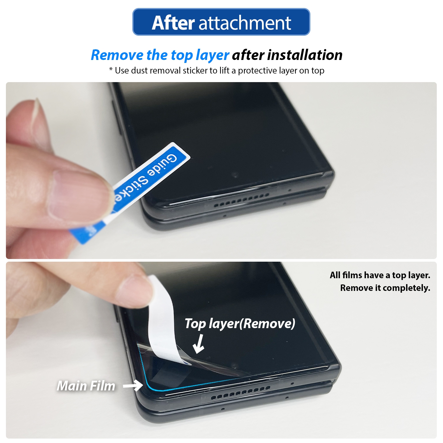 Whitestone Premium film protecteur d'écran pour Galaxy Z Fold 4 [anti-Shock, Self Healing EPU film] - Paquet de 1