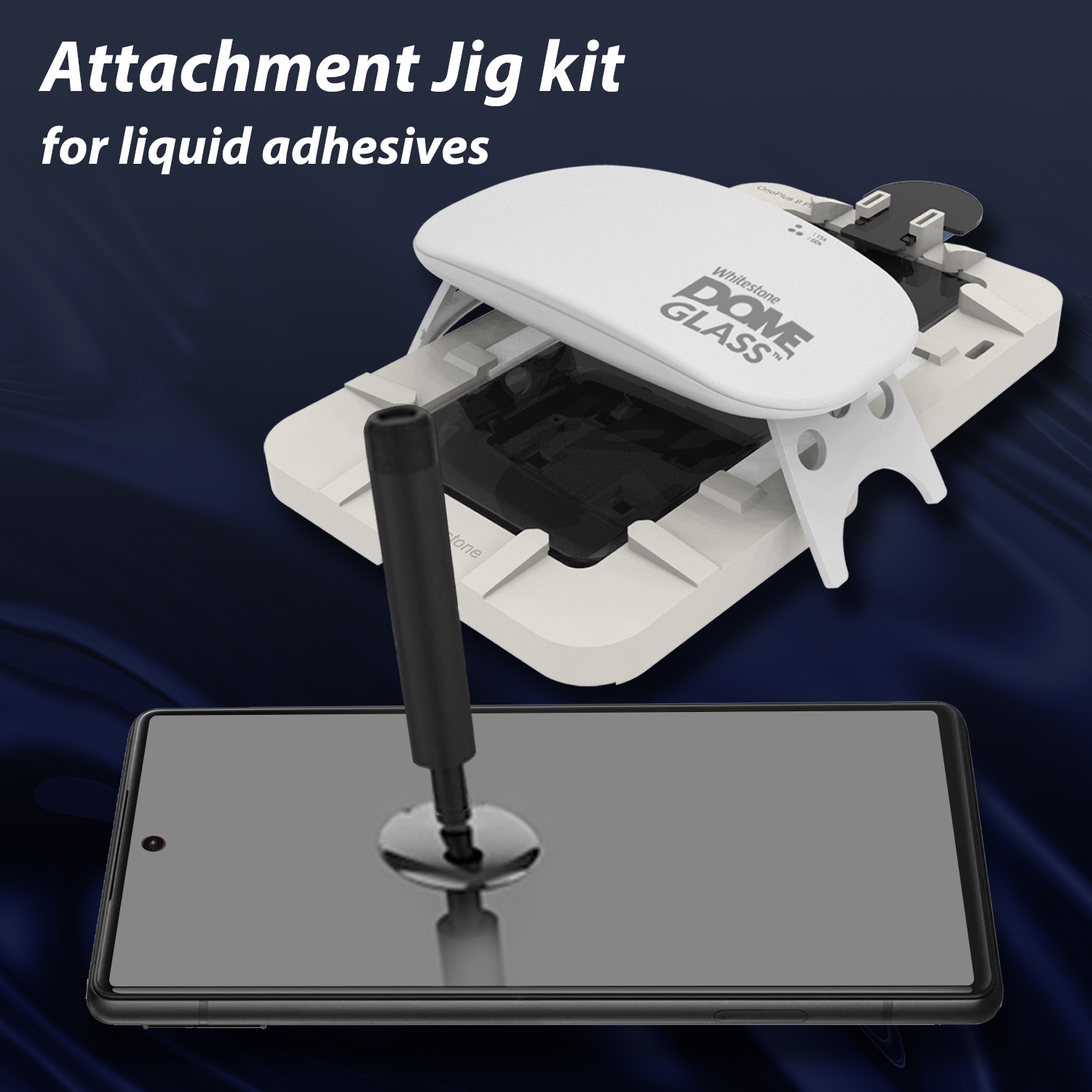 Whitestone DomeGlass Screen Protector for Google Pixel 7 with UV Lamp [9H Tempered Glass, Bubble Free, Installation Kit] - 2 Pack