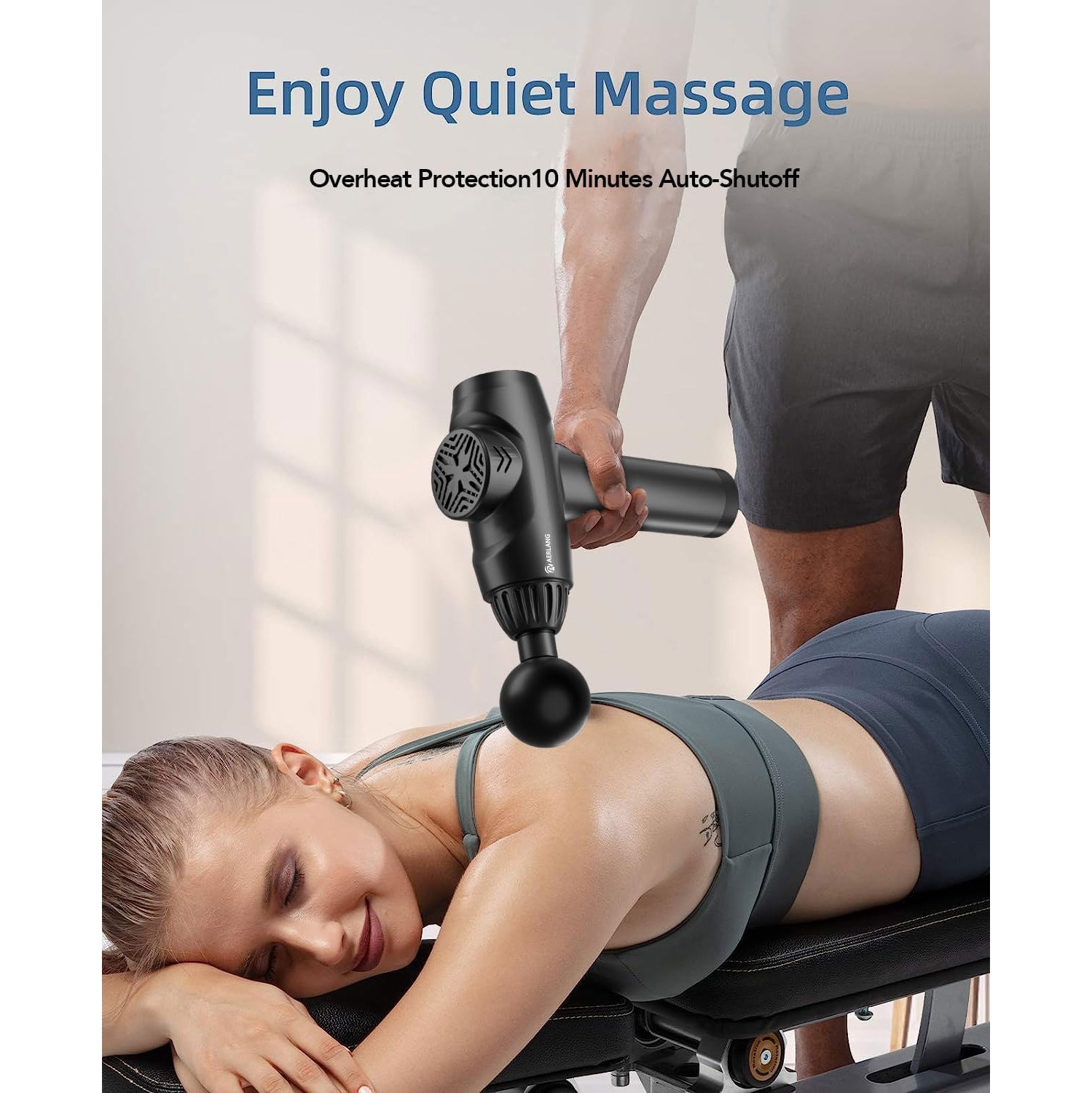 Pistolet de massage AERLANG, pistolet de massage à percussion, appareil de massage pour tissus profonds portatif