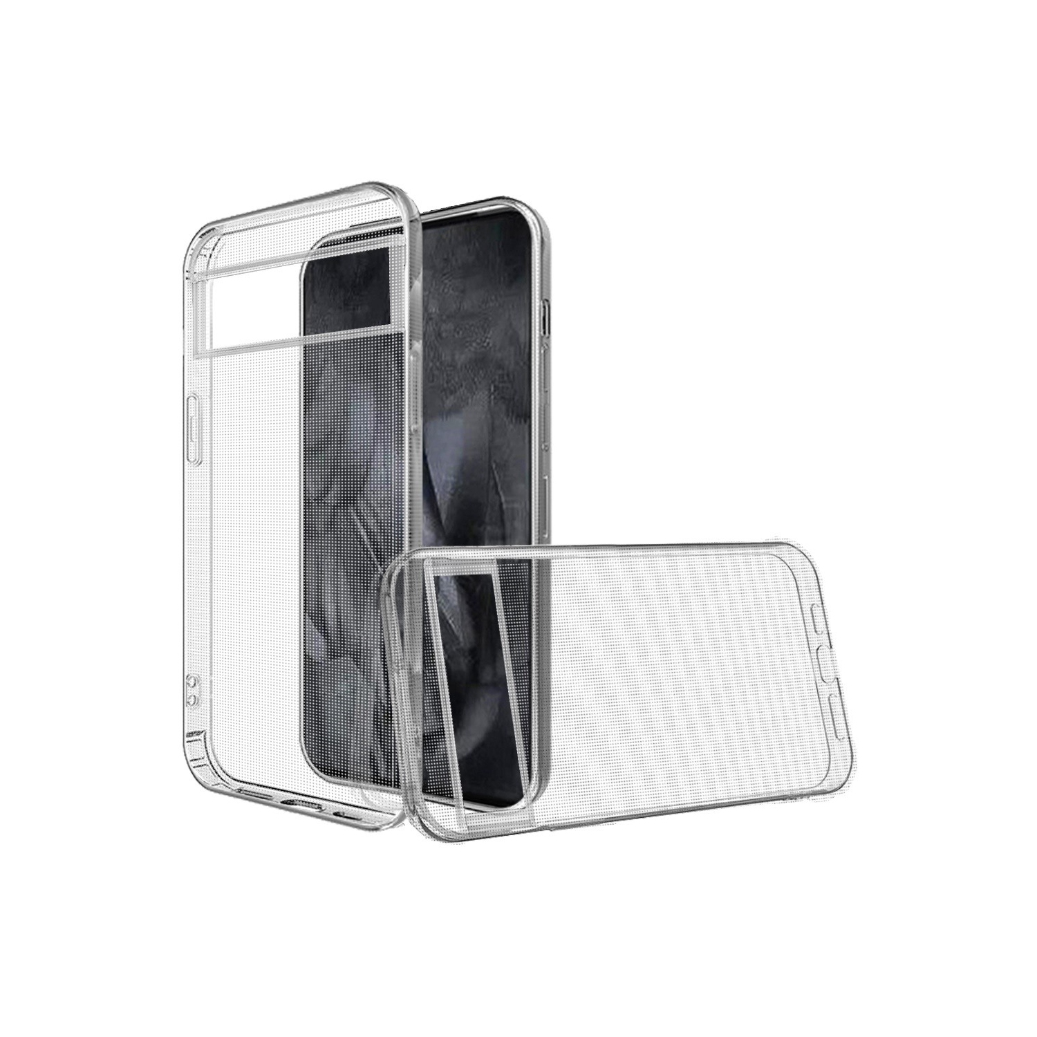 Mobile Magic For Google Pixel 8 Pro 5G Simple Basic Minimalistic Transparent Clear Thick TPU Case Cover - Clear